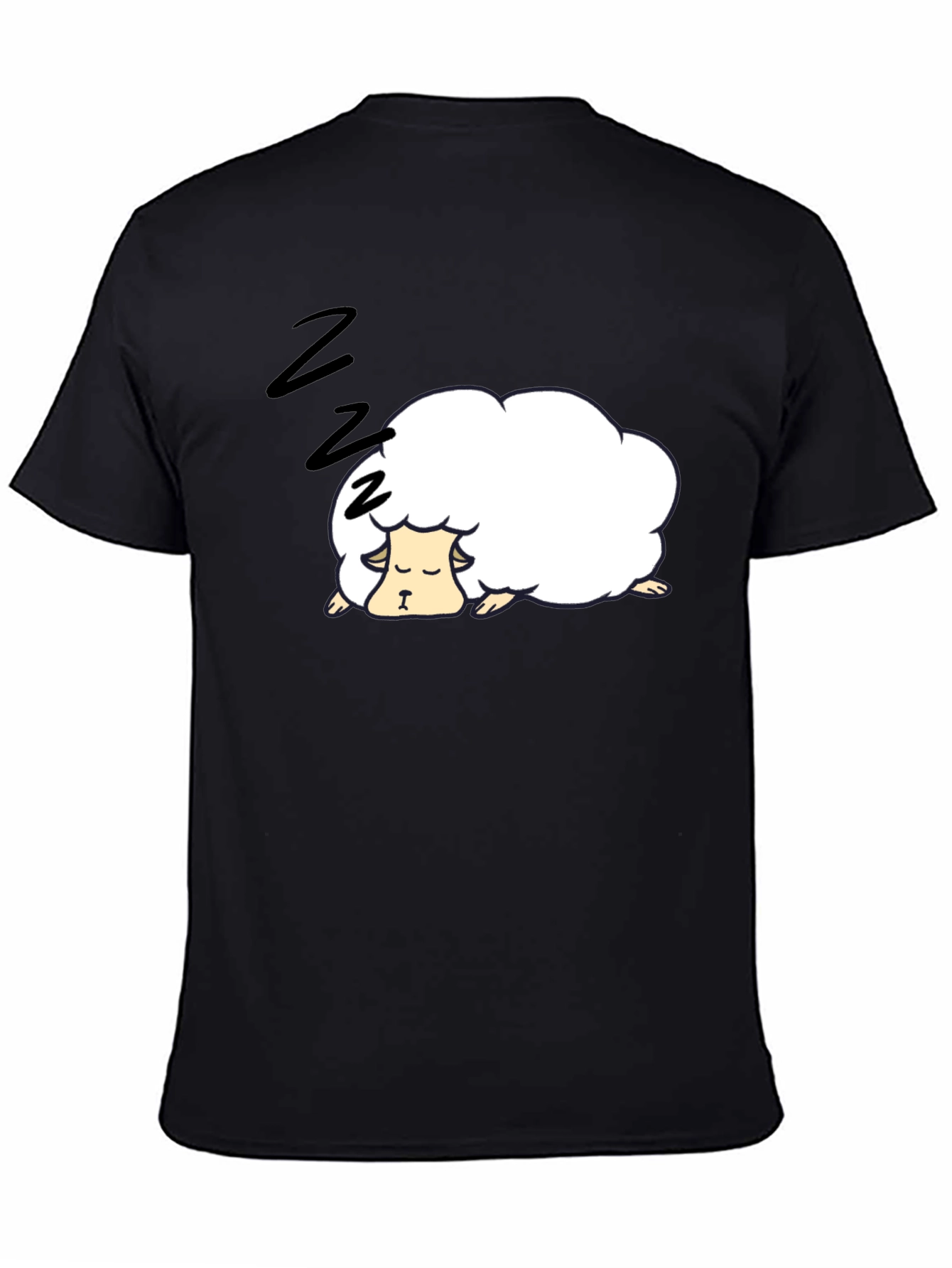 Sleepy Sheep Black T-Shirt