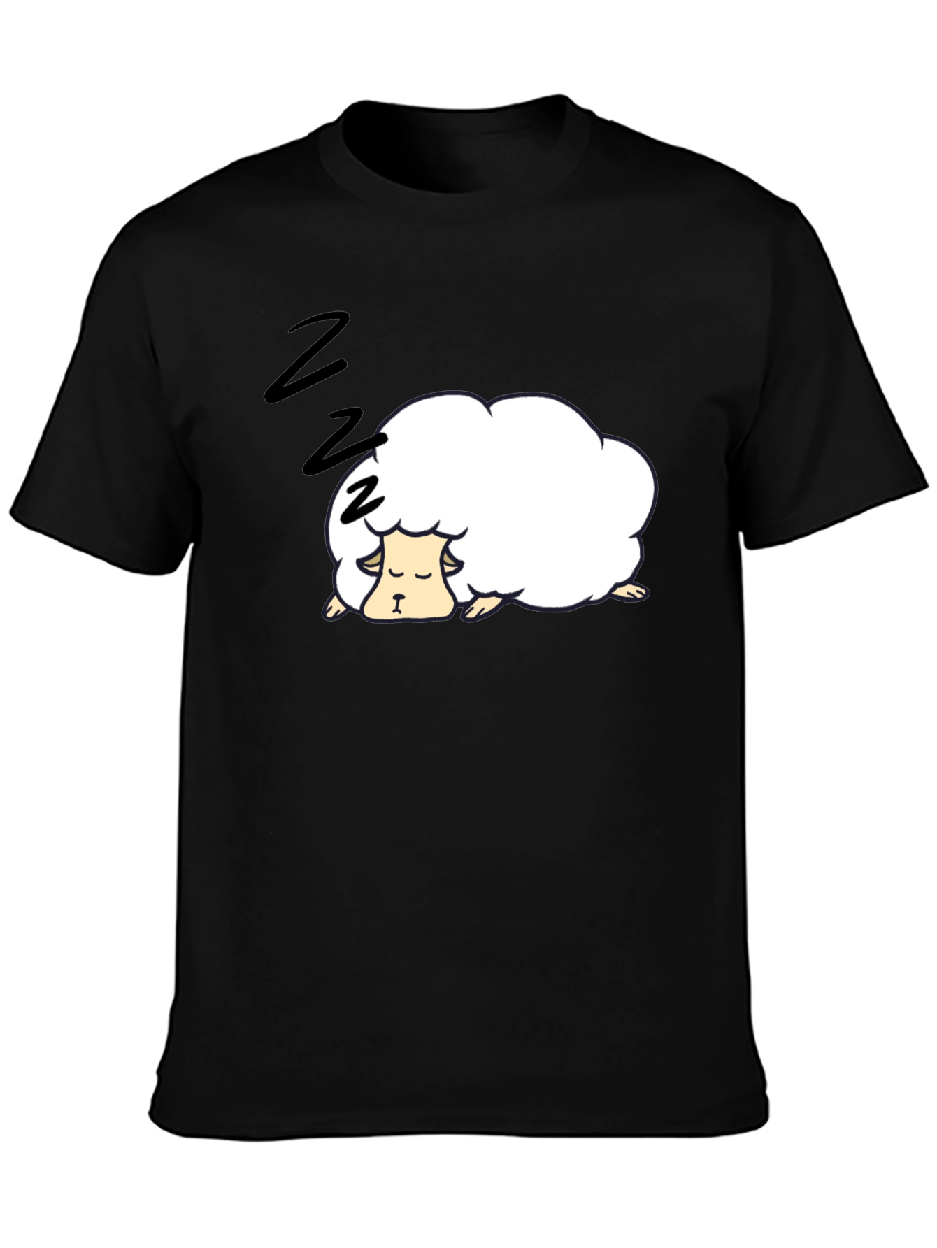 Sleepy Sheep Black T-Shirt