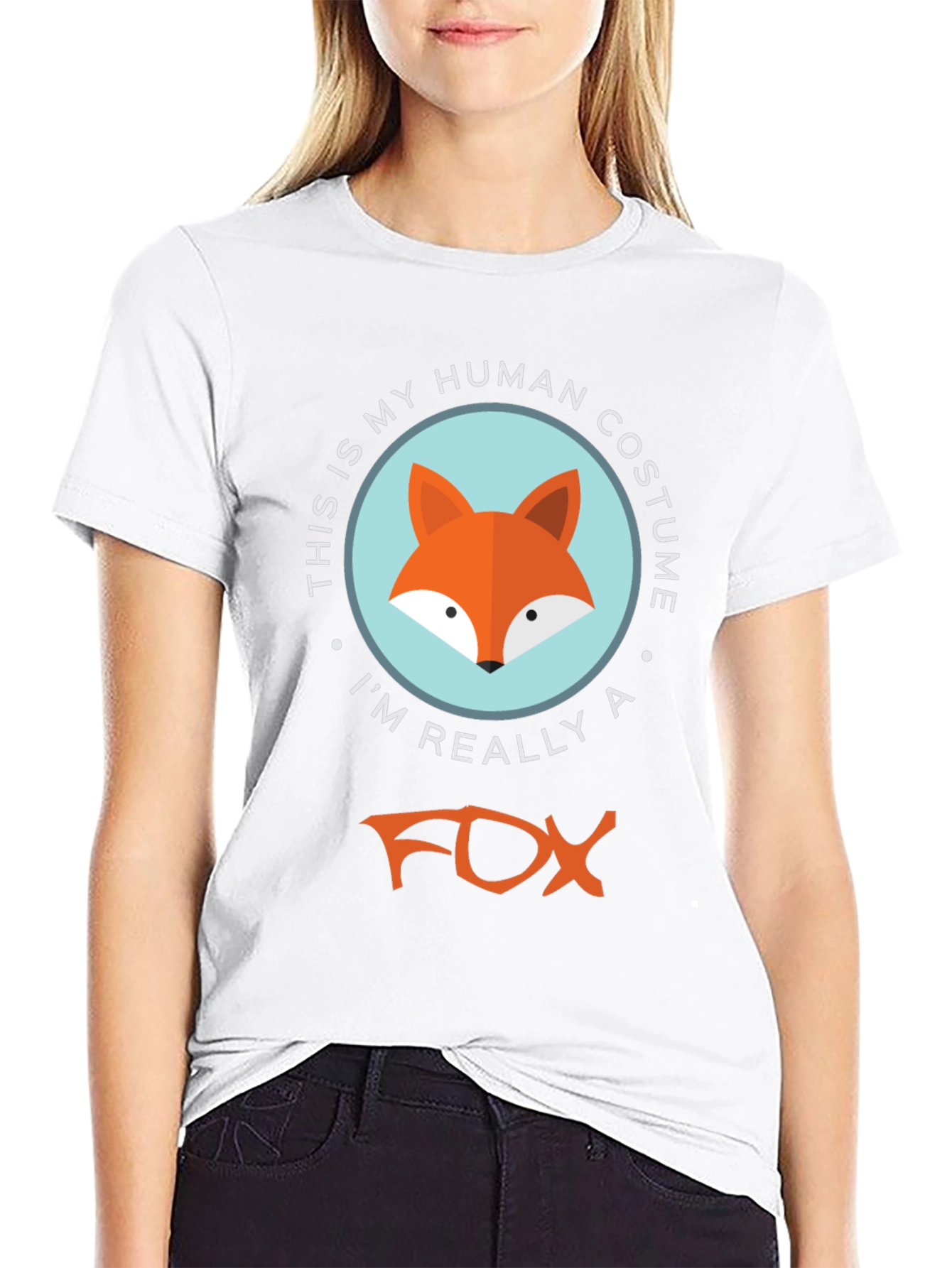 Human Costume Fox T-Shirt - Funny Animal Tee