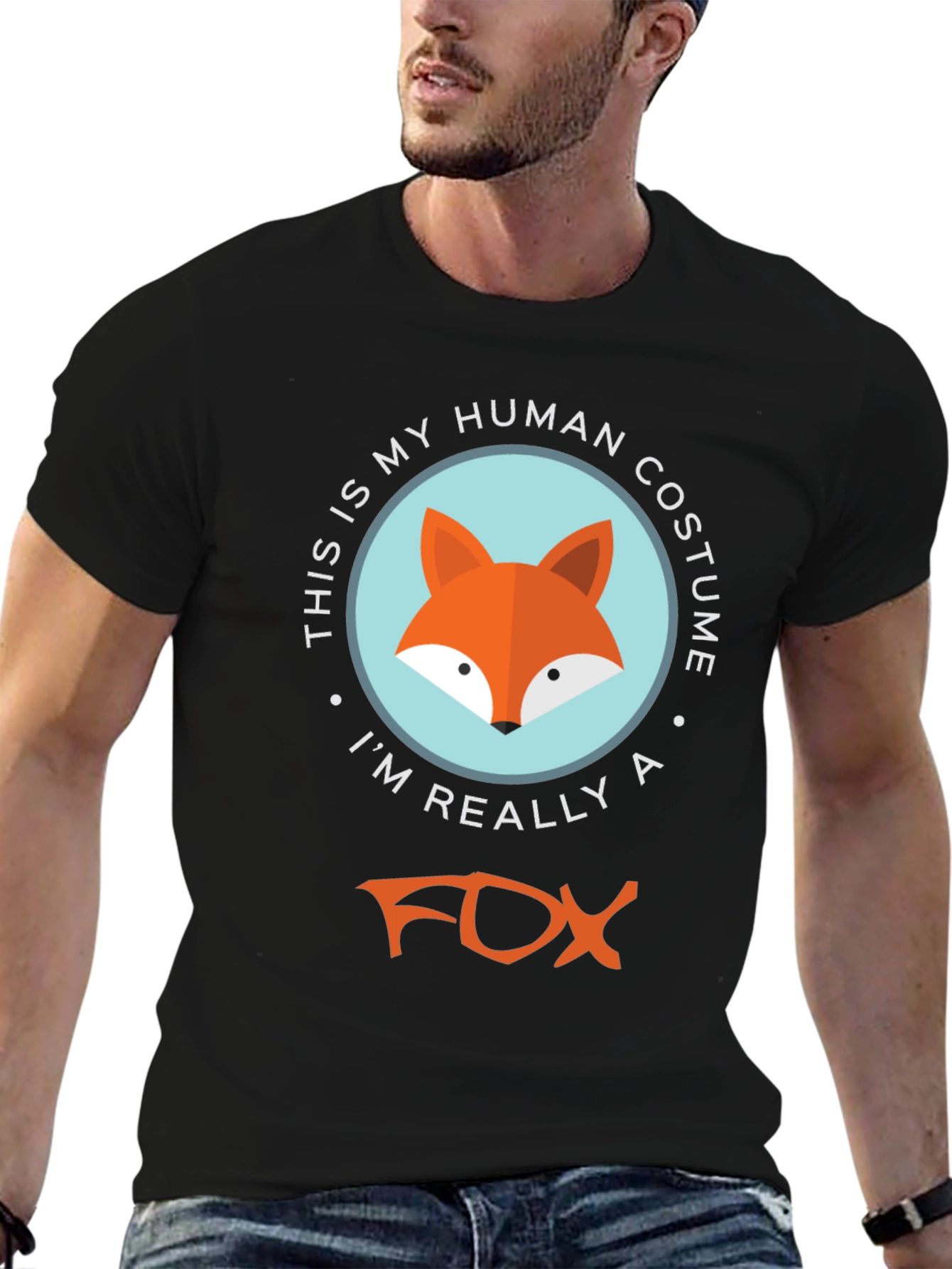 Human Costume Fox T-Shirt - Funny Animal Tee