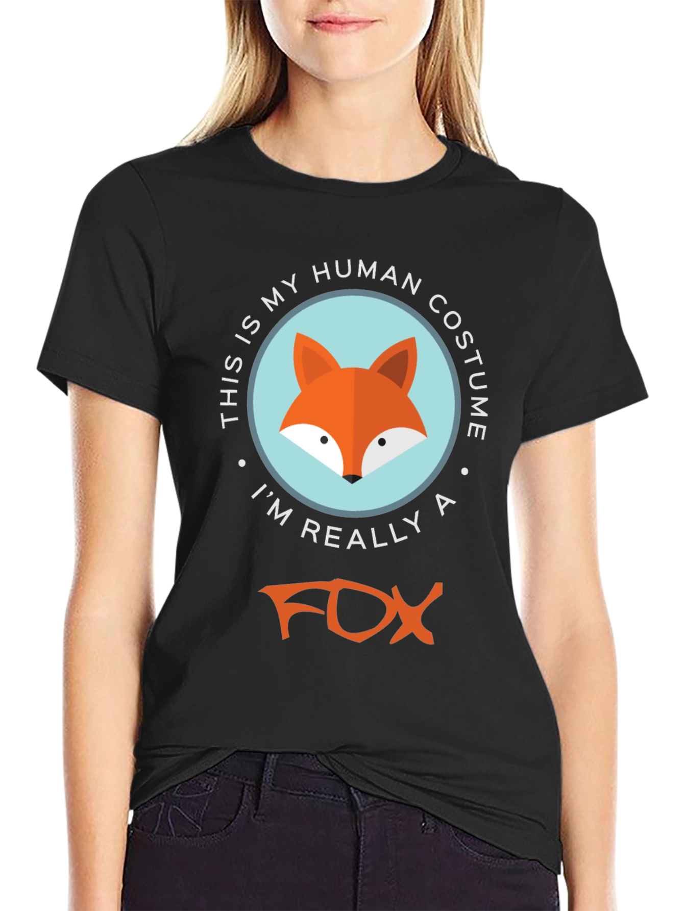 Human Costume Fox T-Shirt - Funny Animal Tee