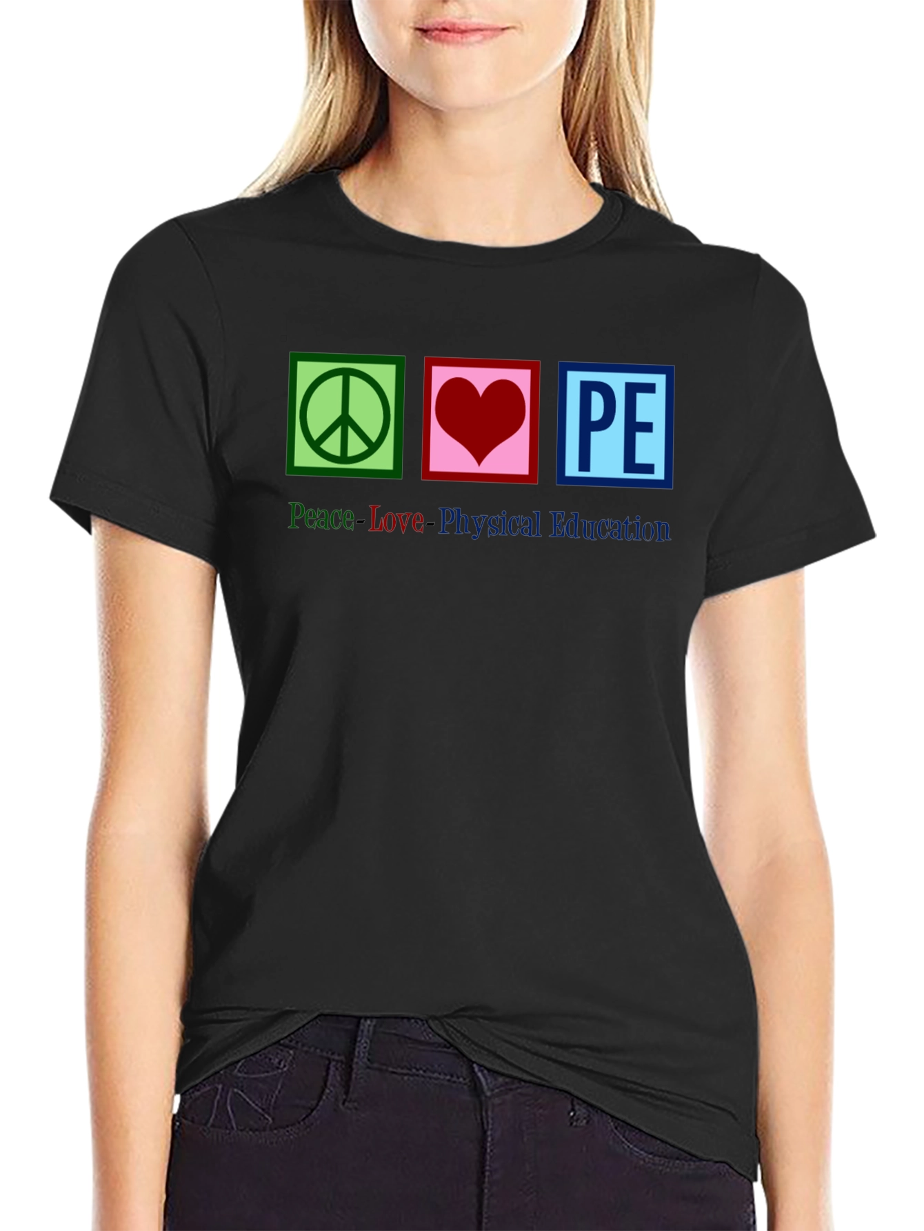 Peace Love PE T-Shirt: Physical Education Tee