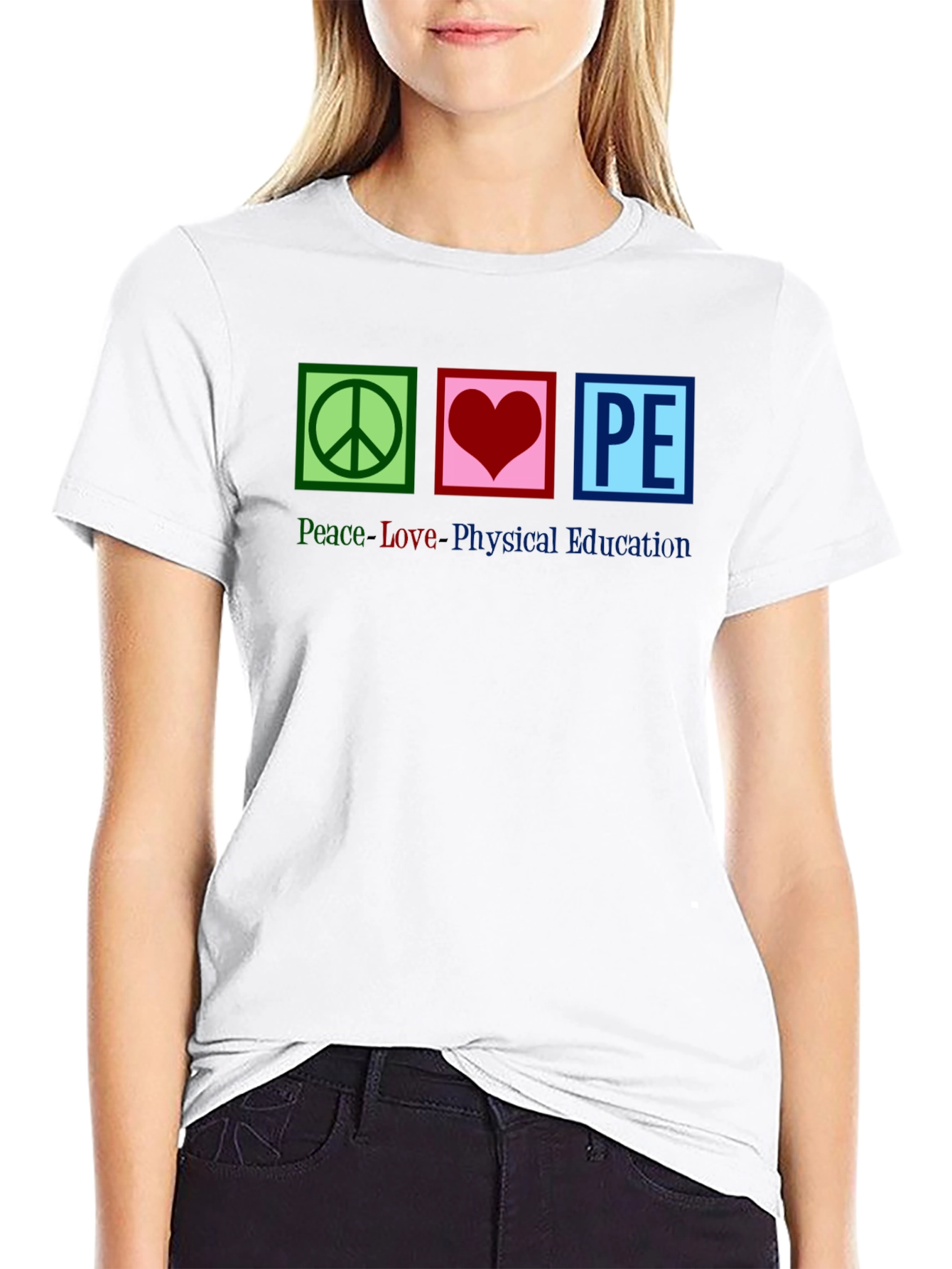 Peace Love PE T-Shirt: Physical Education Tee