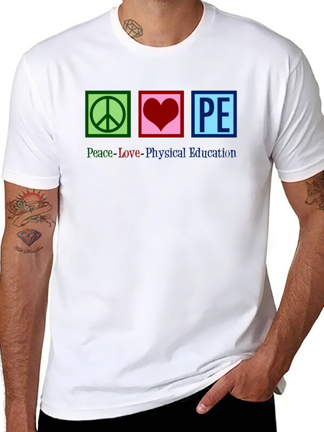 Peace Love PE T-Shirt: Physical Education Tee