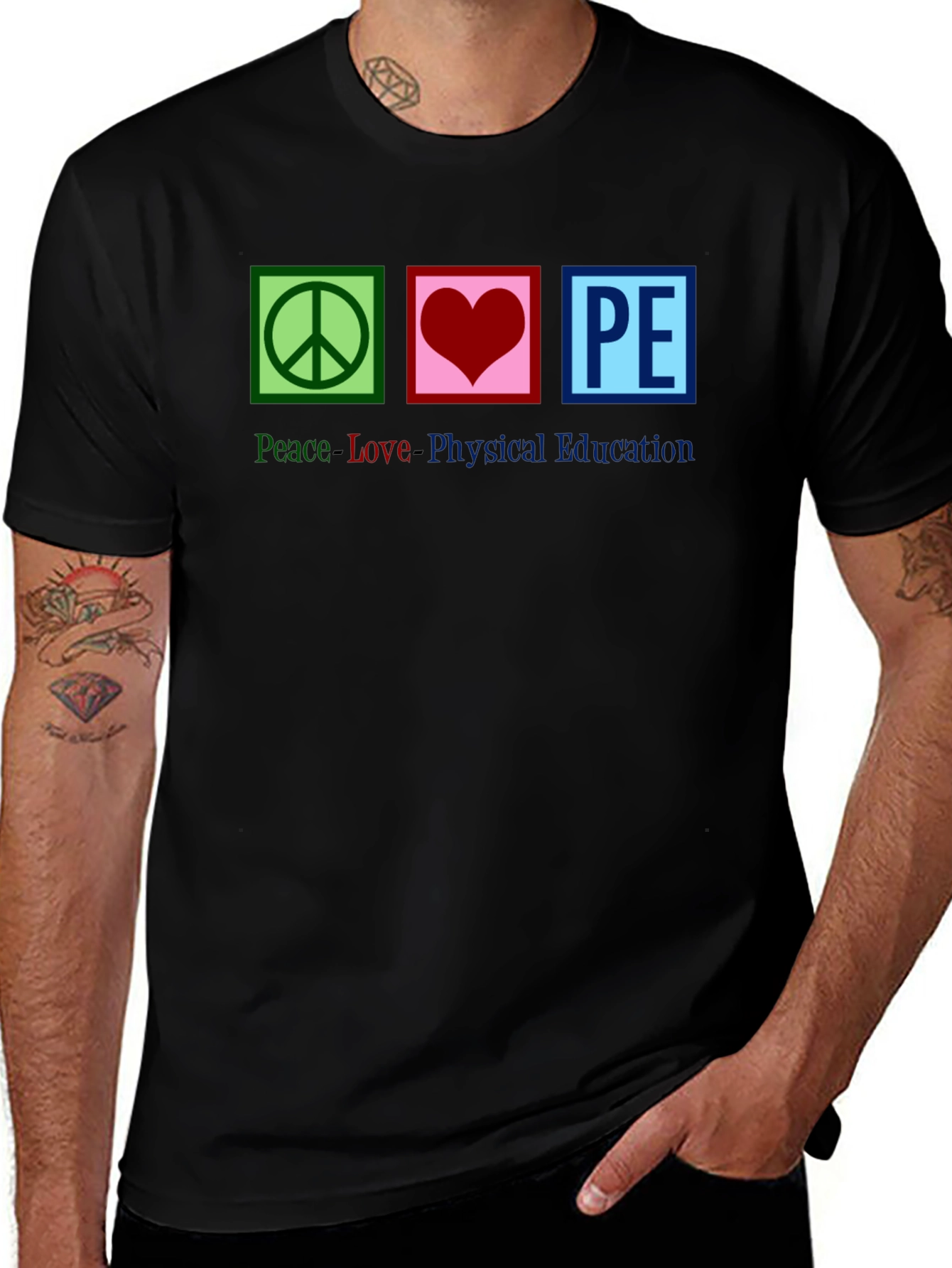 Peace Love PE T-Shirt: Physical Education Tee