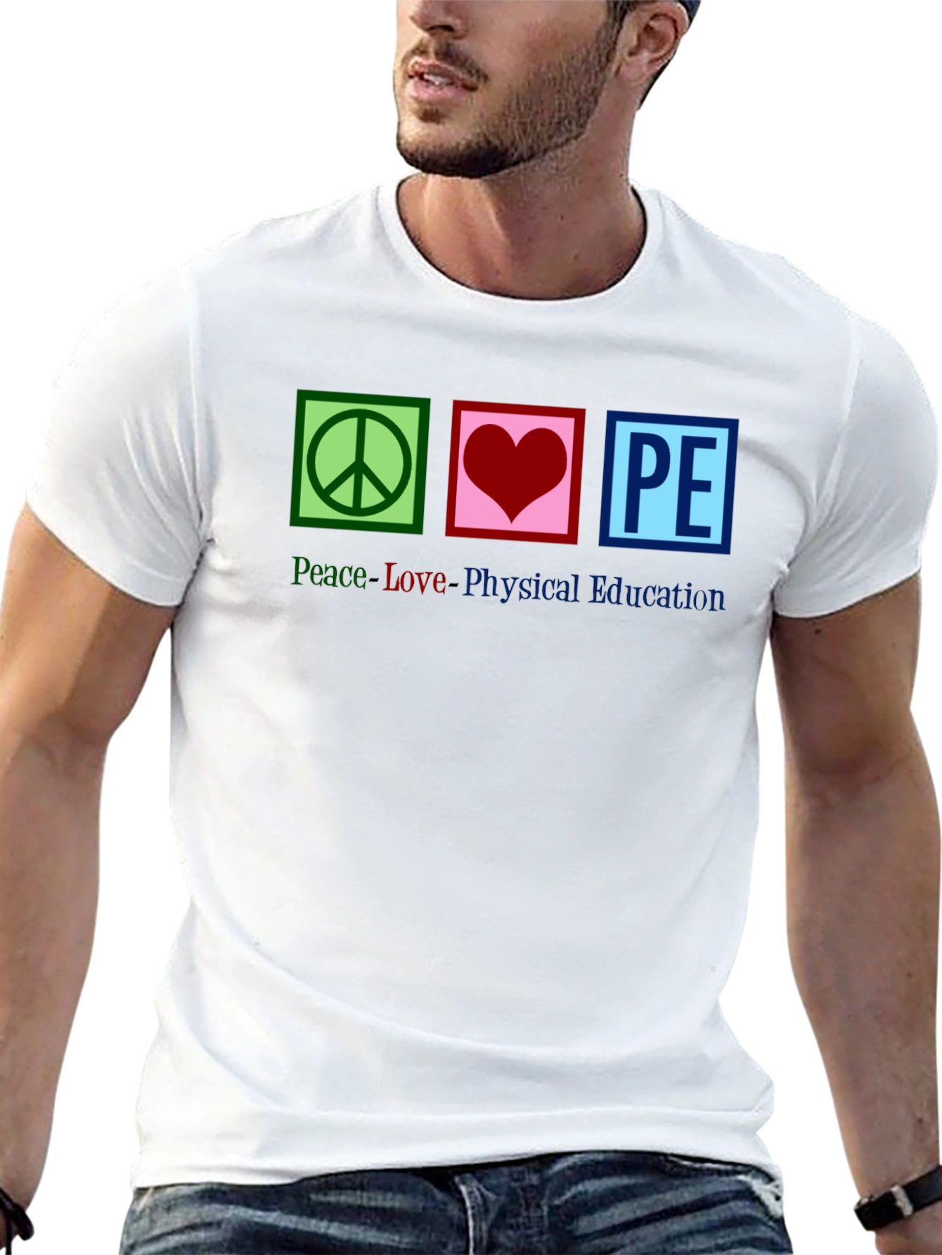 Peace Love PE T-Shirt: Physical Education Tee