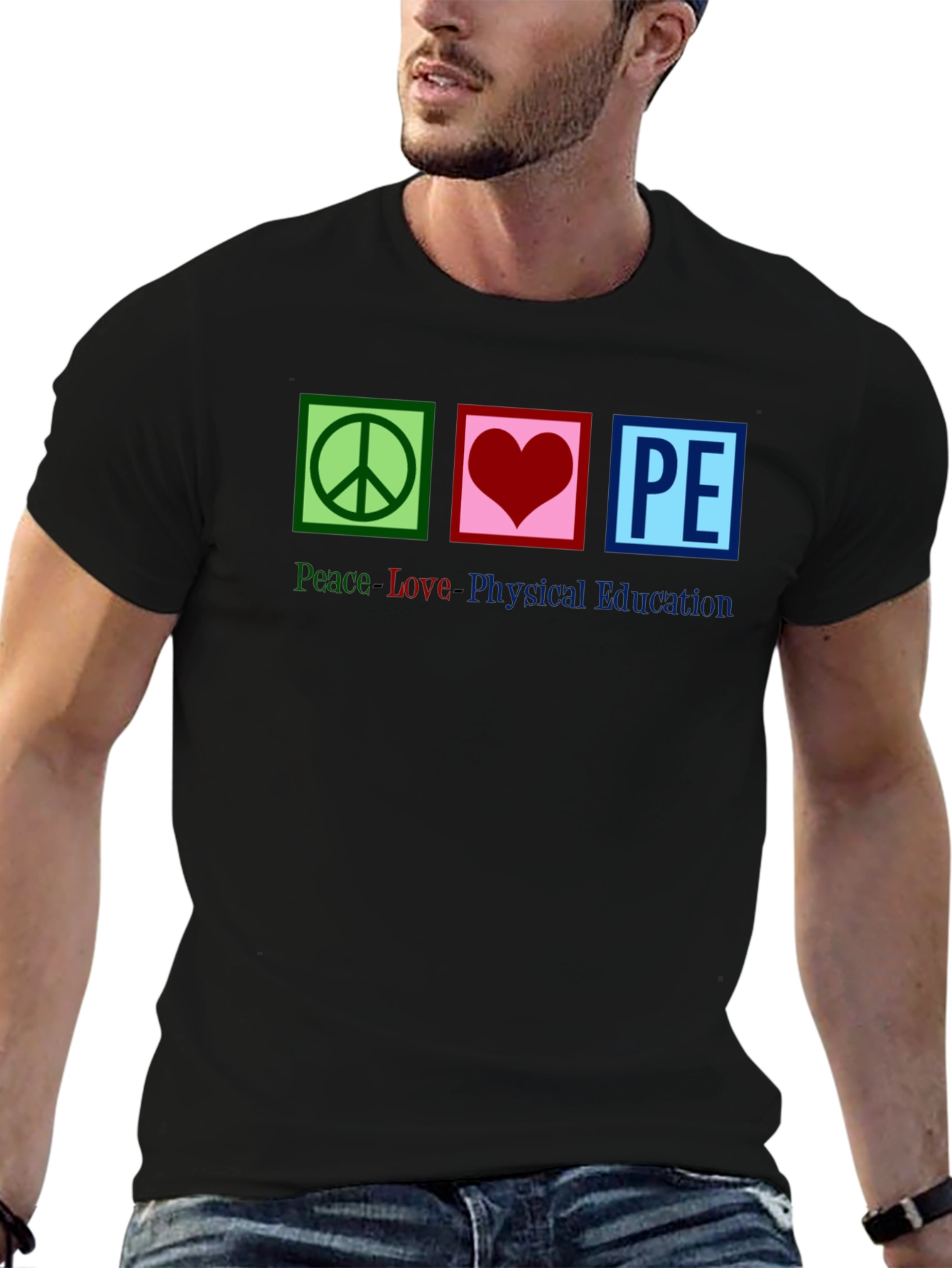 Peace Love PE T-Shirt: Physical Education Tee