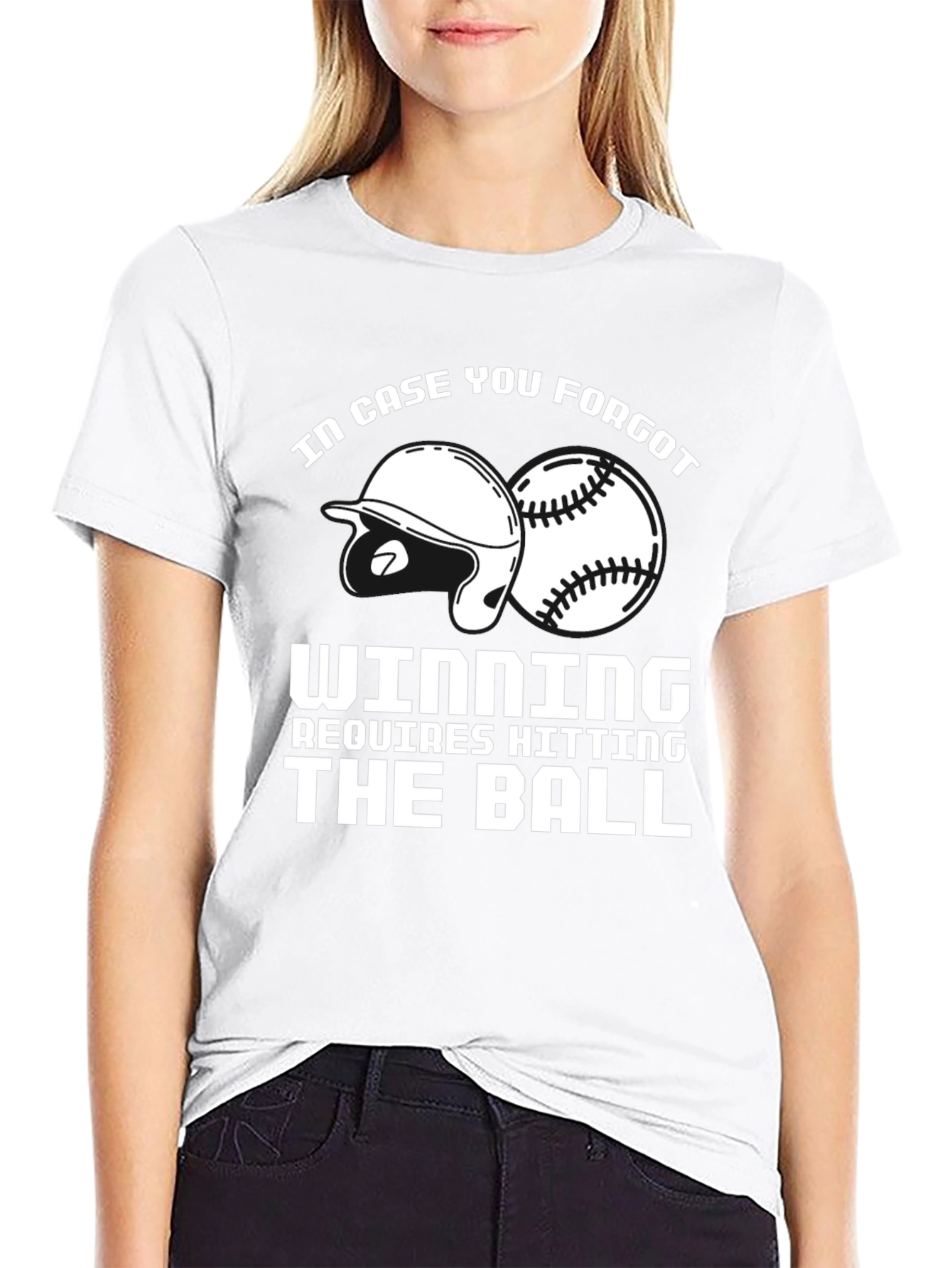 Baseball T-Shirt: Winning Requires Hitting the Ball