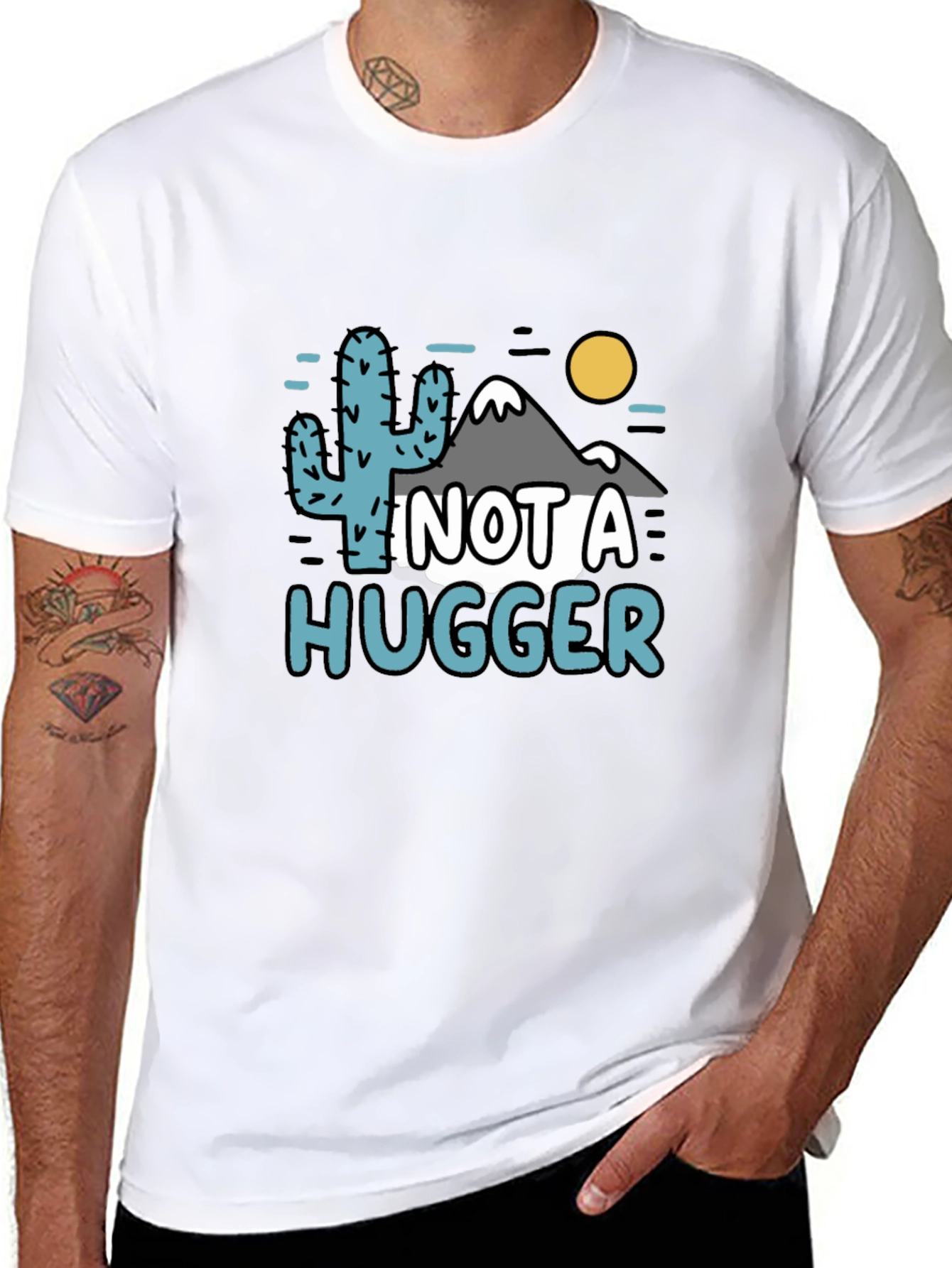 Not a Hugger Funny Graphic T-Shirt