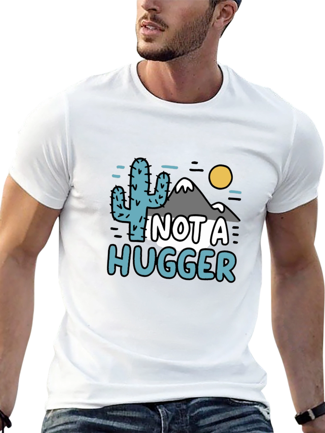 Not a Hugger Funny Graphic T-Shirt