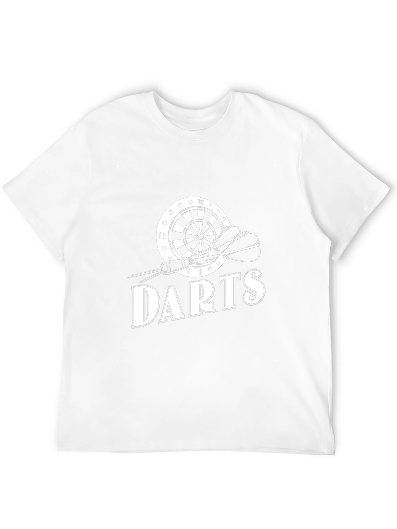 Darts Graphic Tee - Black Cotton T-Shirt