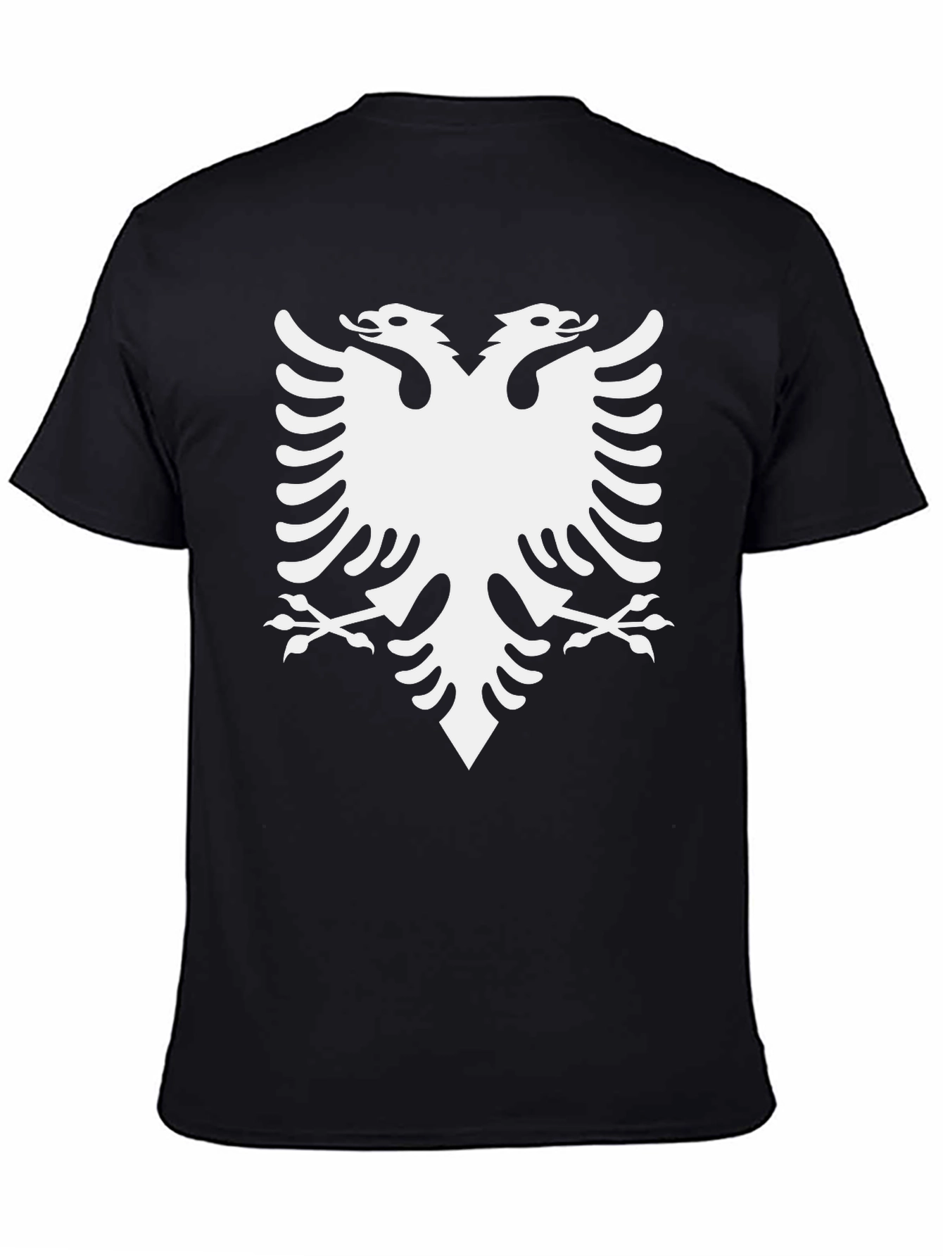 Black T-Shirt with Albanian Eagle Graphic