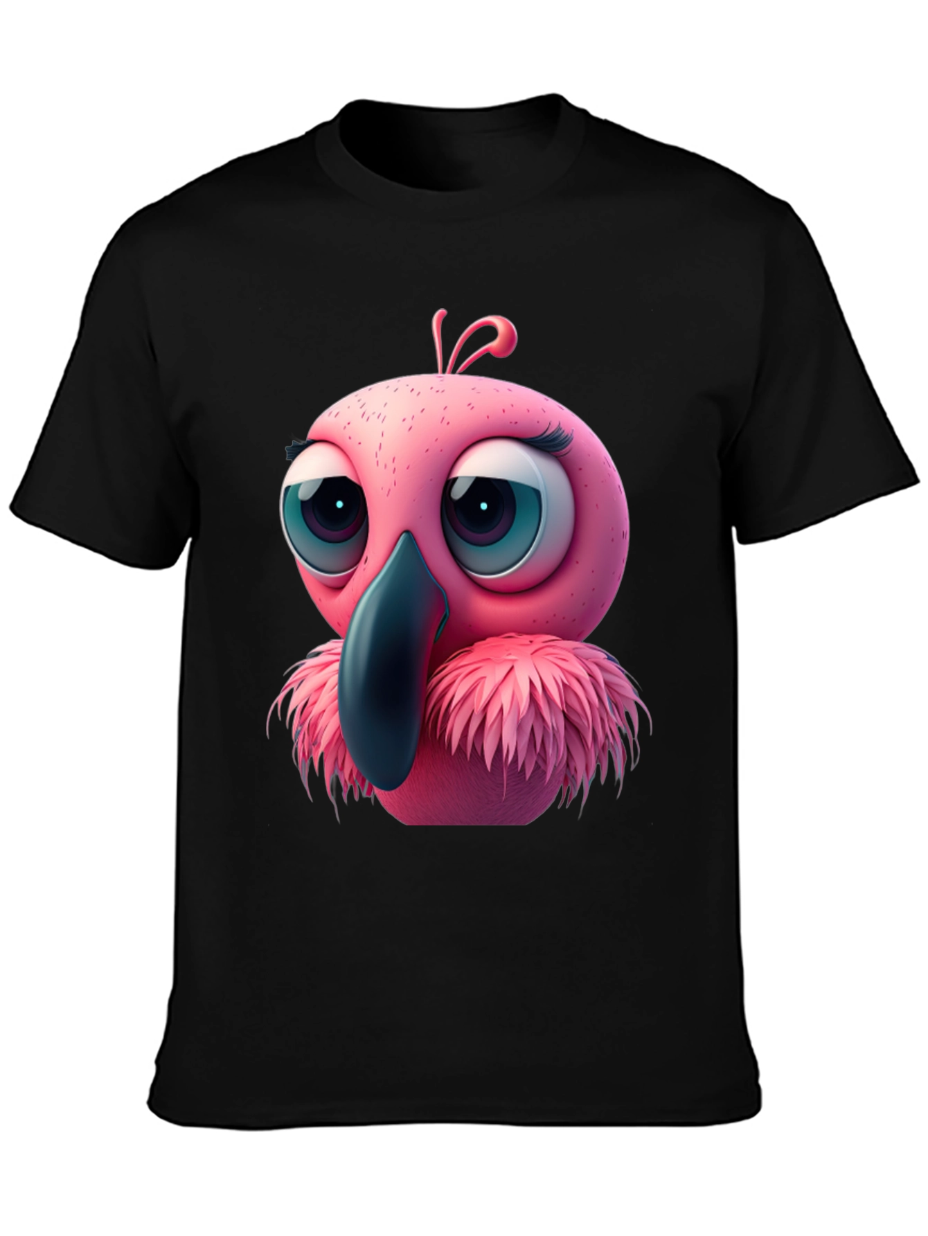 Cartoon Flamingo Graphic Tee