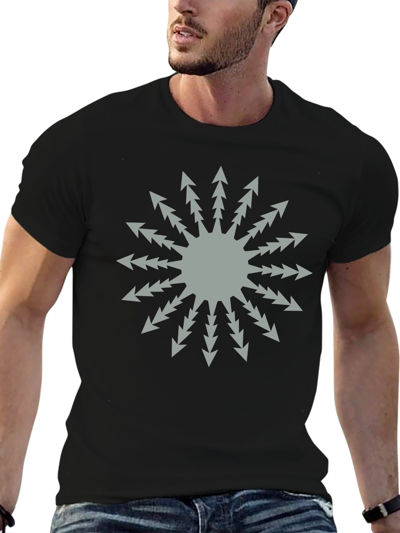 Chaos Star Graphic Black T-Shirt