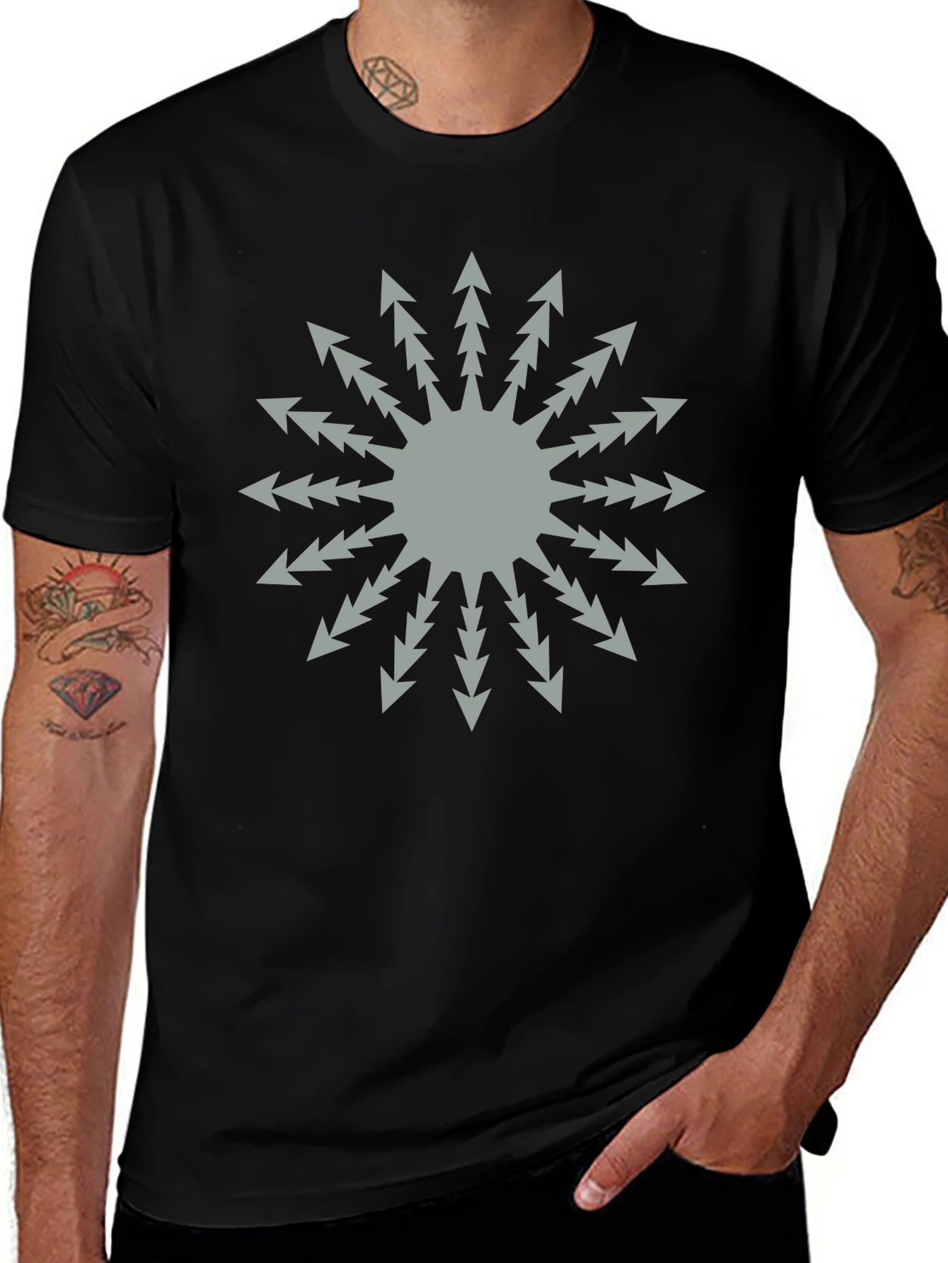 Chaos Star Graphic Black T-Shirt