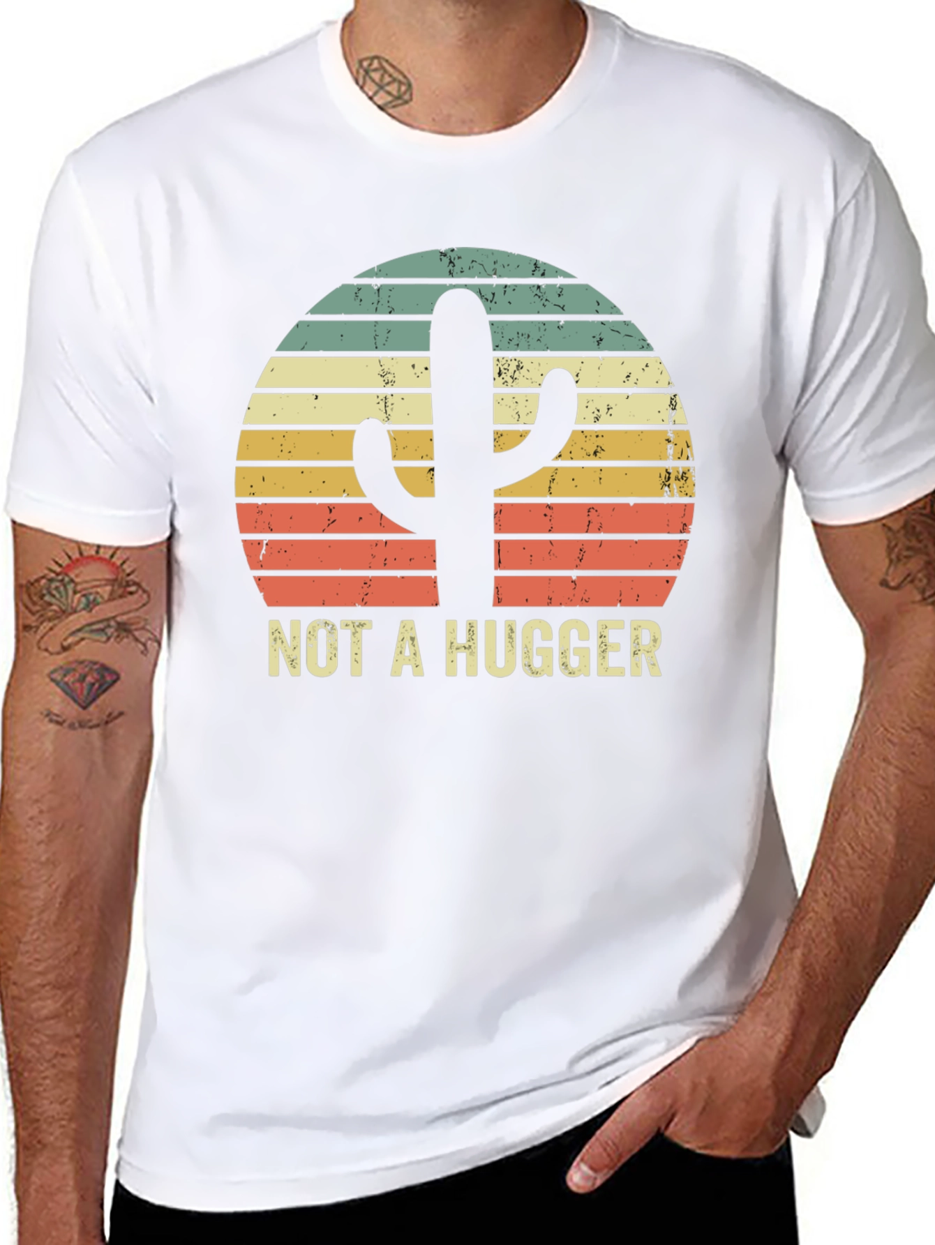 Not A Hugger Cactus Graphic Tee