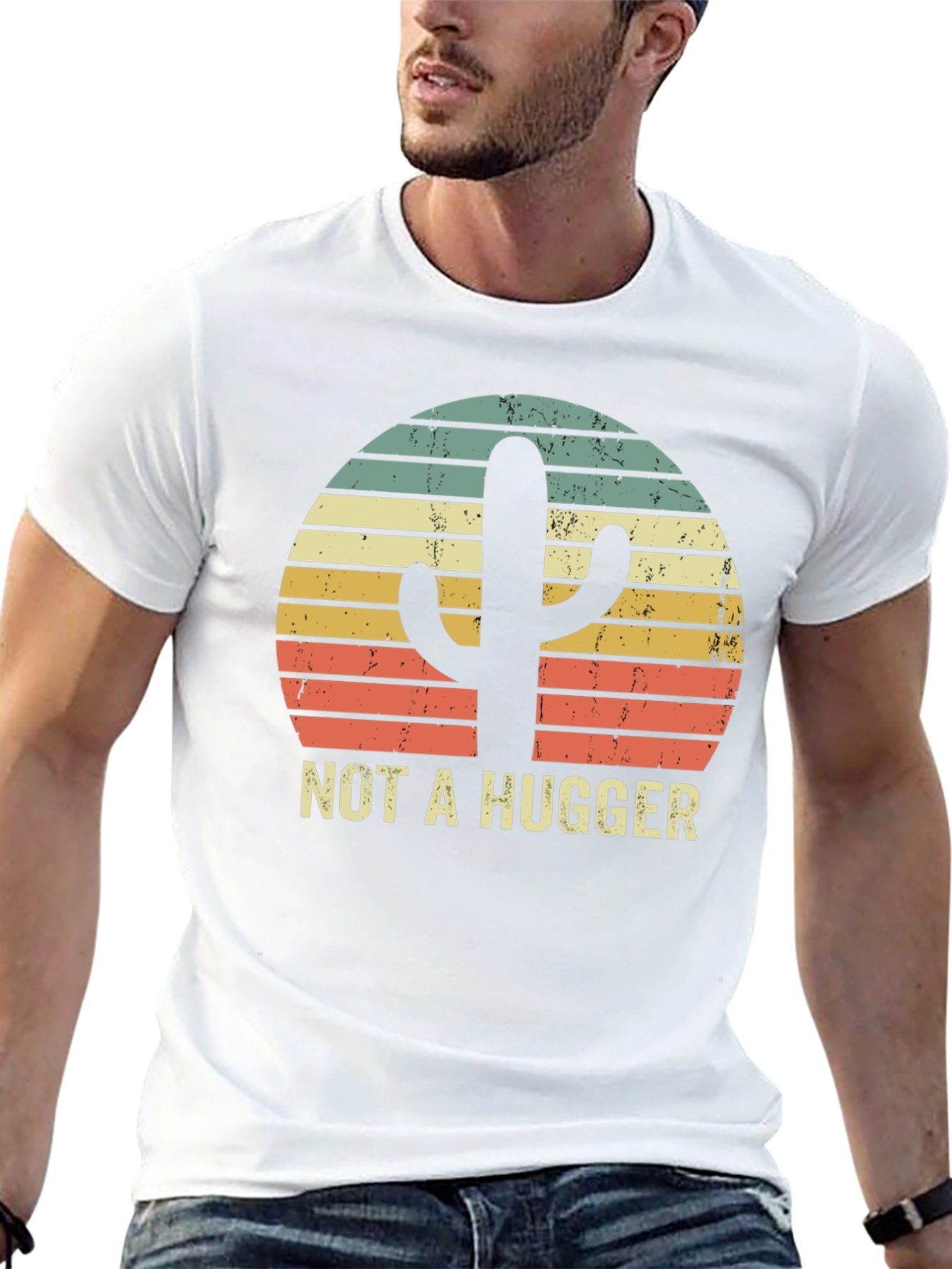 Not A Hugger Cactus Graphic Tee