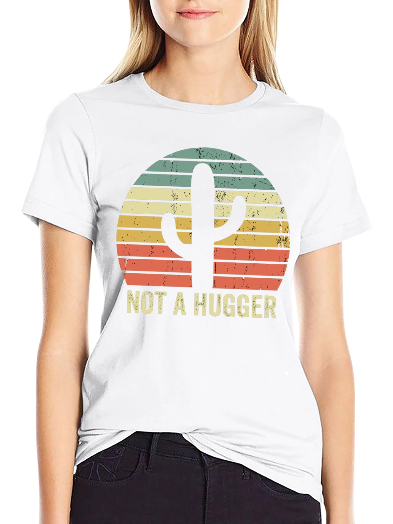 Not A Hugger Cactus Graphic Tee
