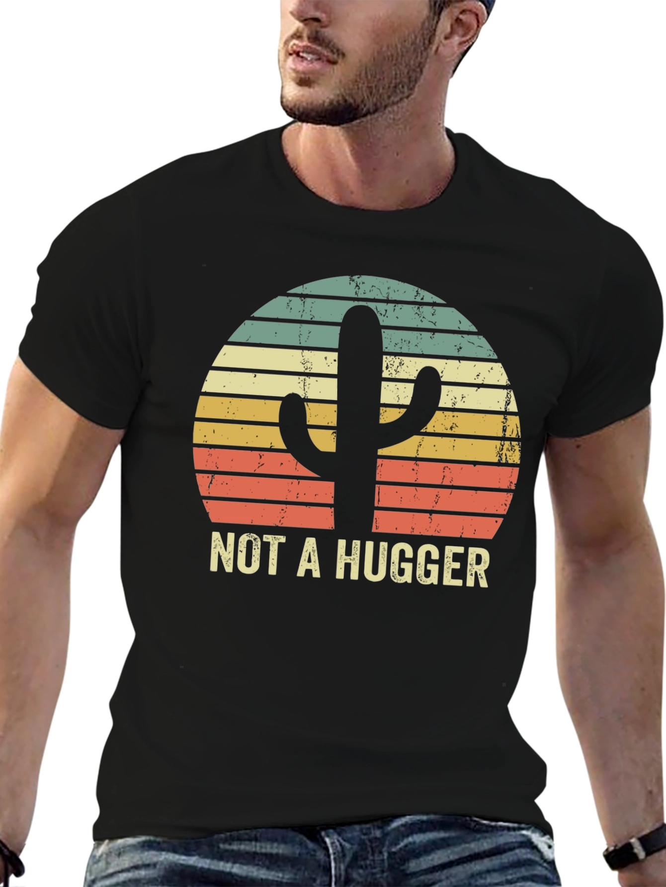 Not A Hugger Cactus Graphic Tee