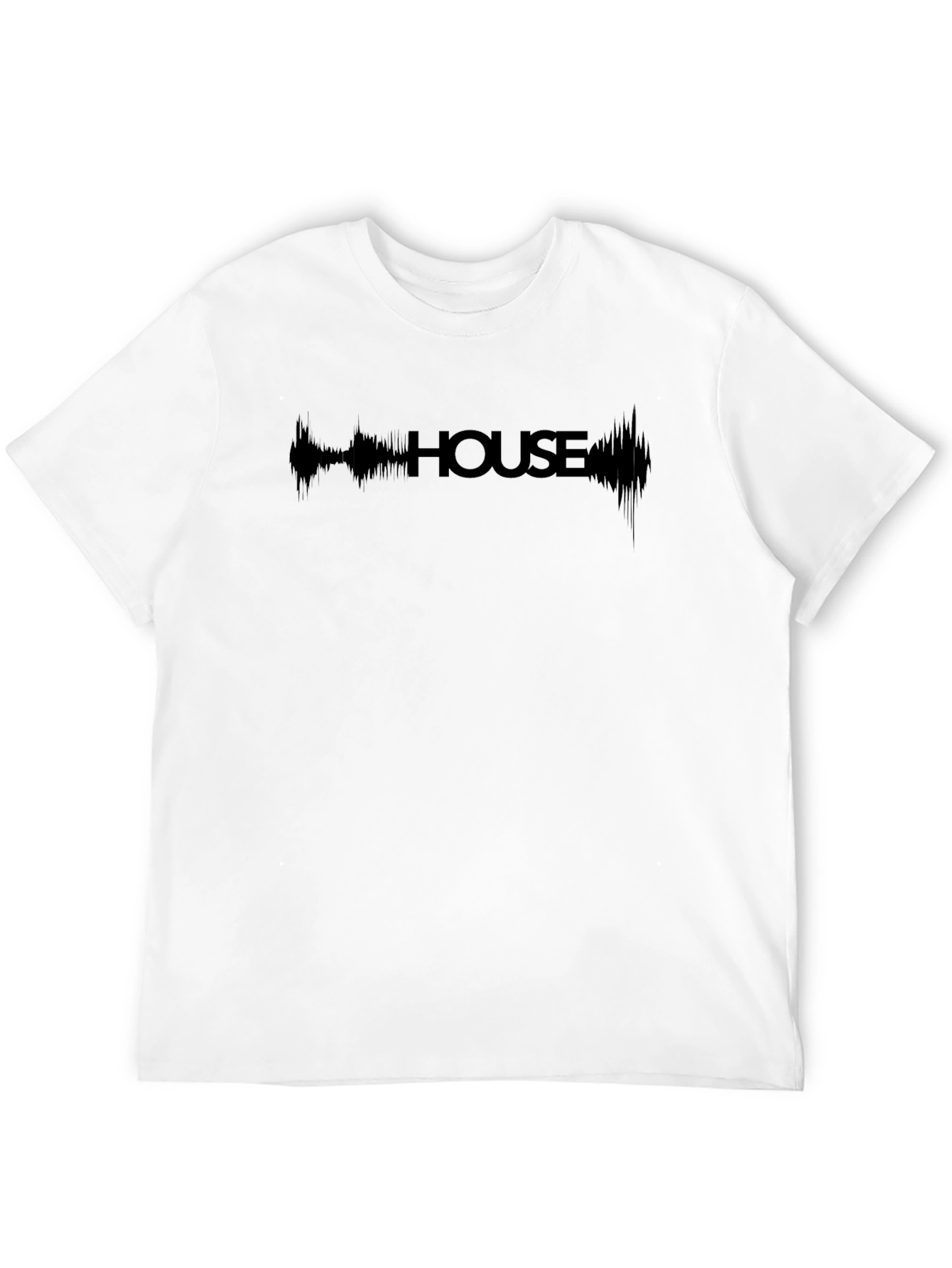 House Music Waveform Graphic Tee - Black T-Shirt