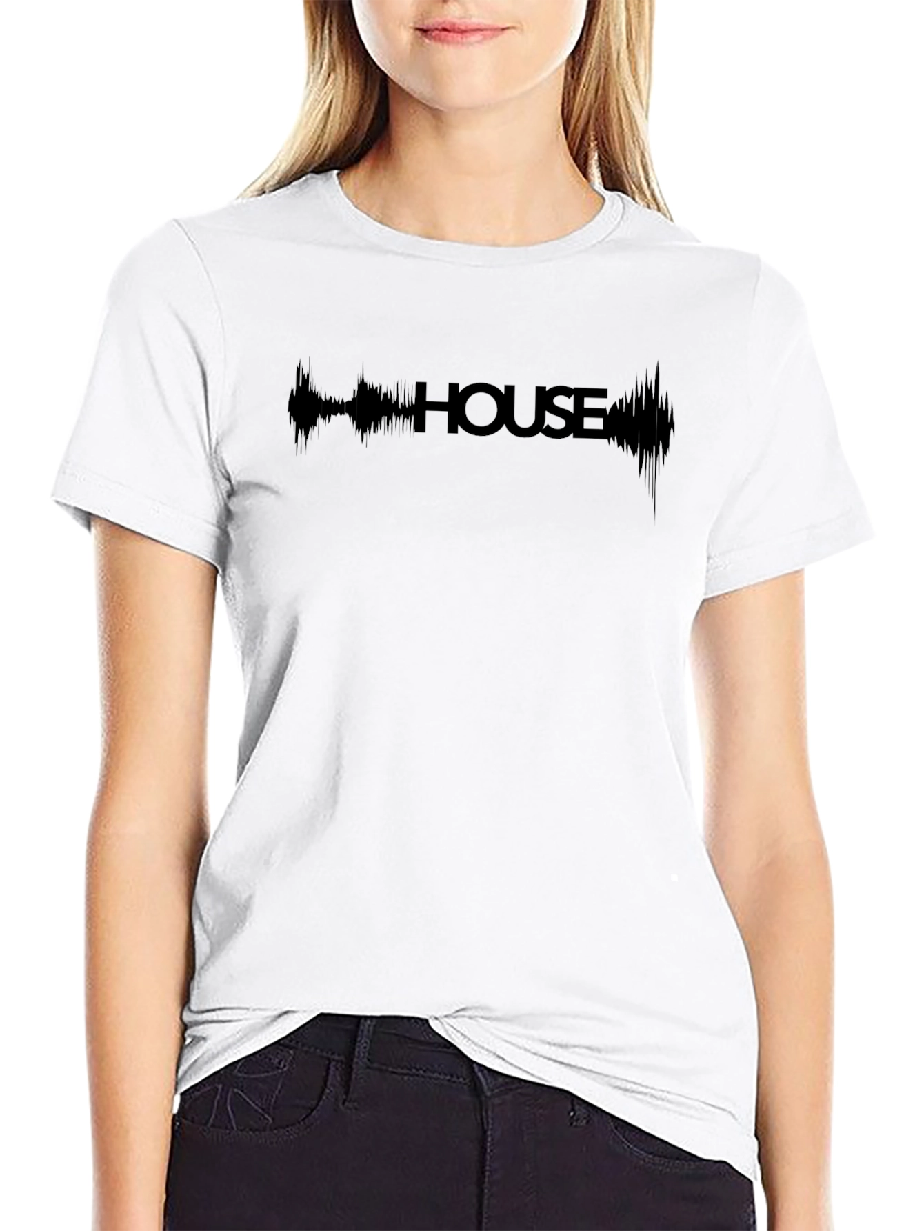 House Music Waveform Graphic Tee - Black T-Shirt