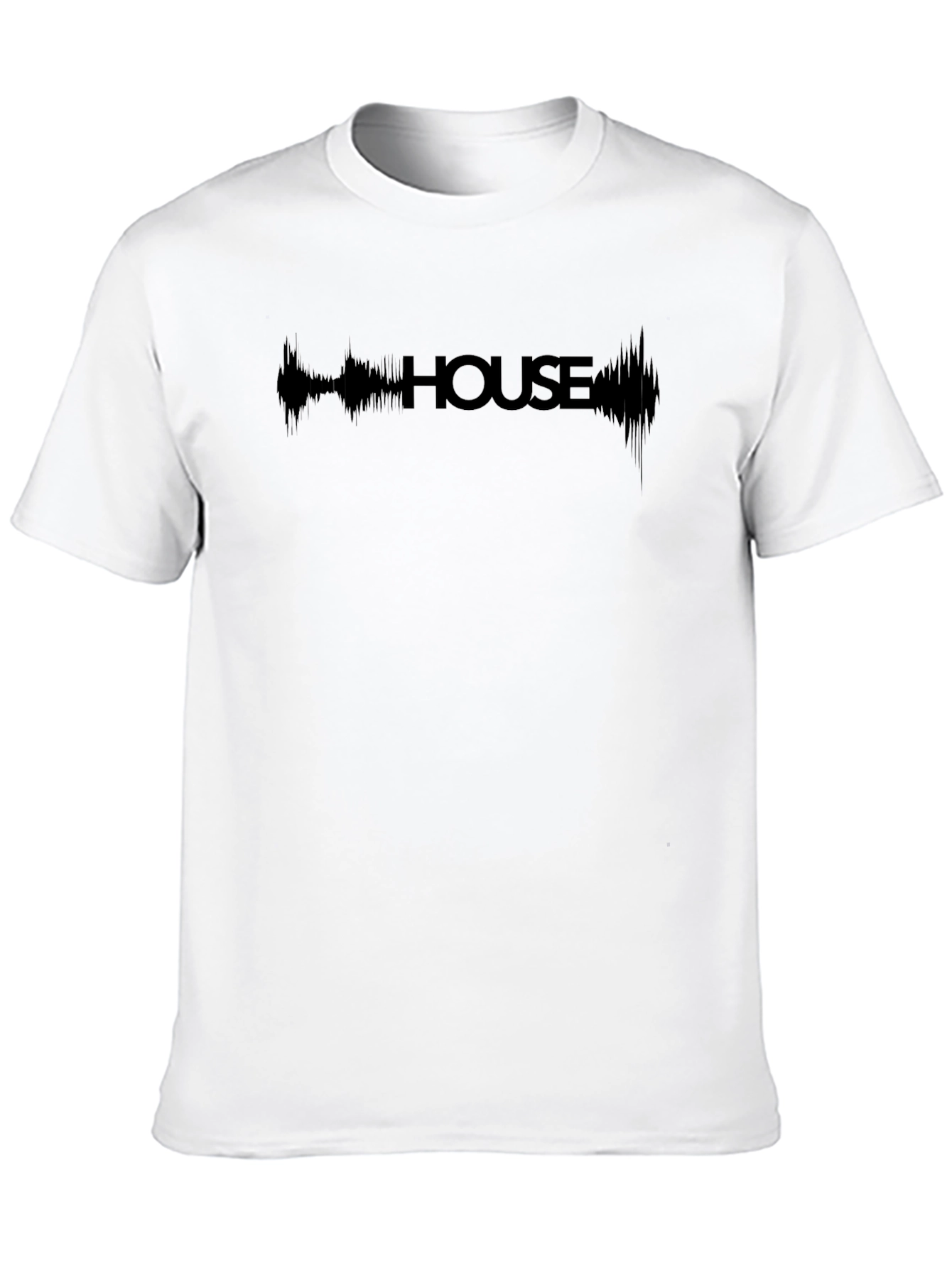 House Music Waveform Graphic Tee - Black T-Shirt