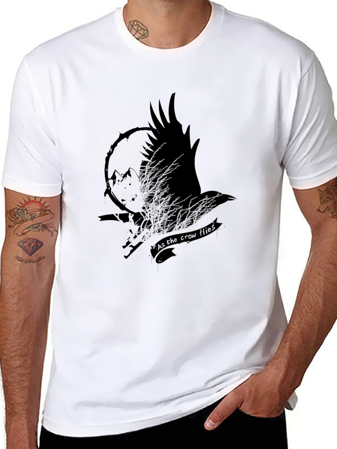 Raven Flies T-Shirt - Unique Graphic Tee