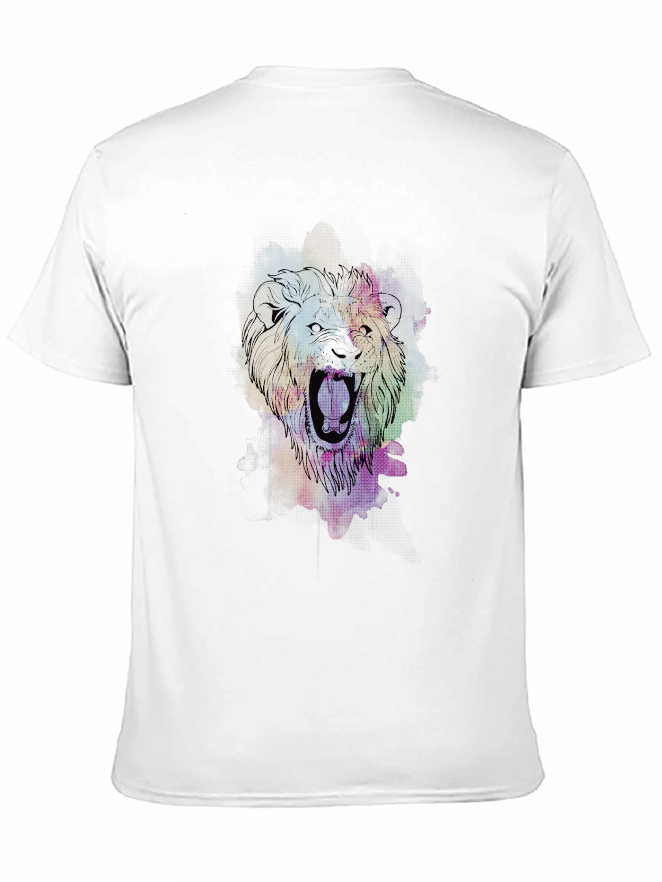 Lion Graphic Black T-Shirt - Bold Artistic Design