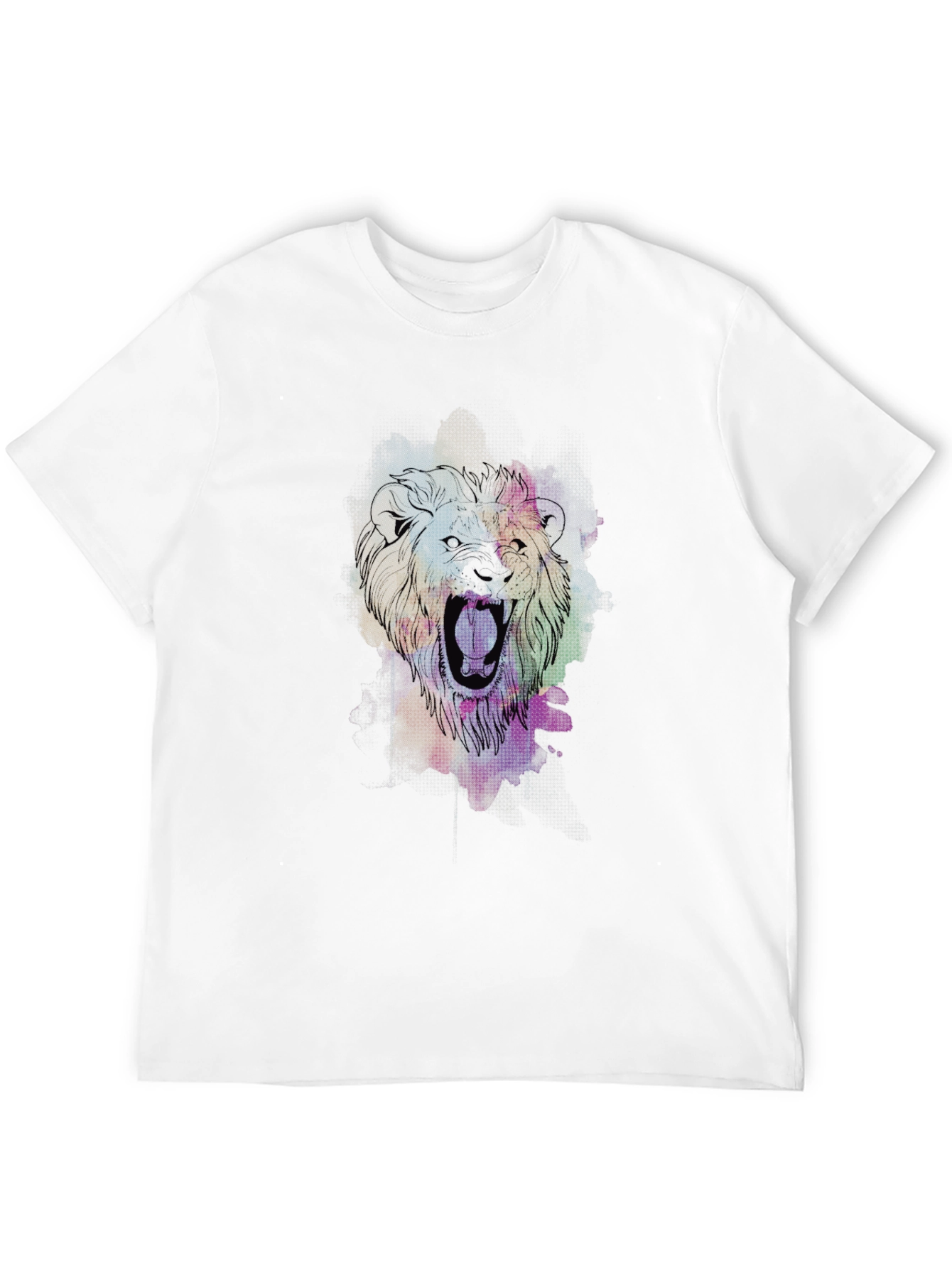 Lion Graphic Black T-Shirt - Bold Artistic Design