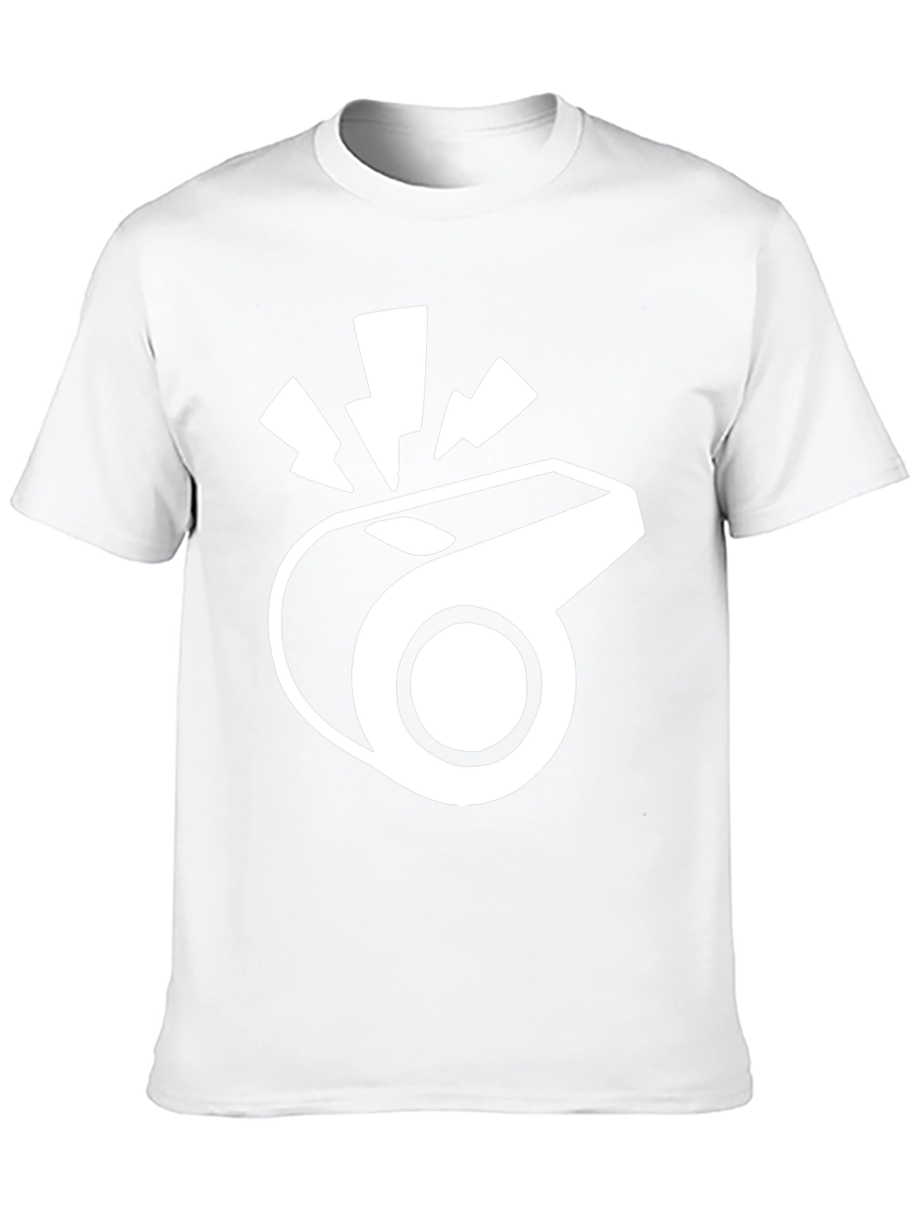 Black T-Shirt with Whistle Graphic