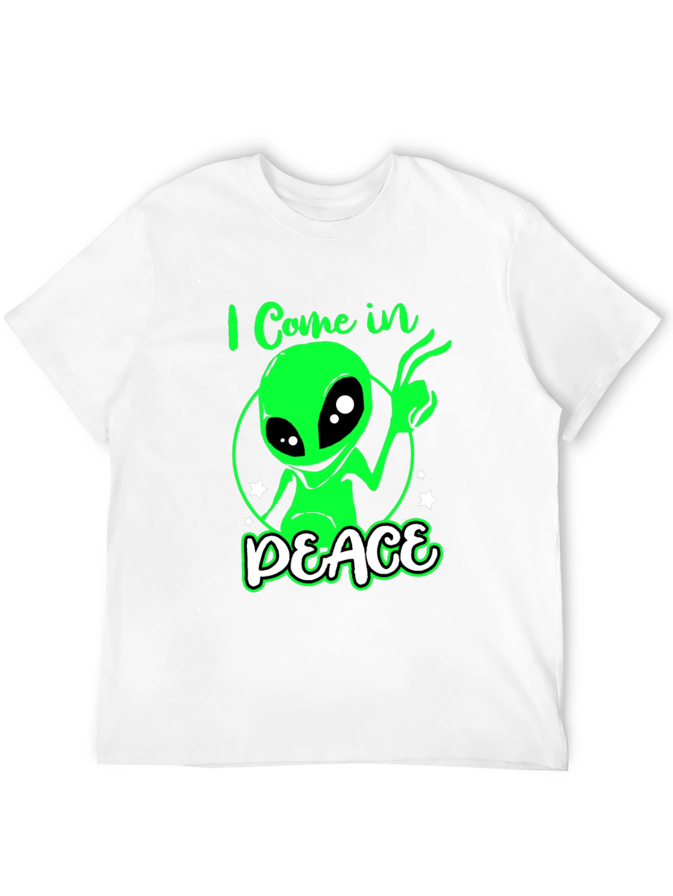 I Come In Peace Alien Graphic T-Shirt