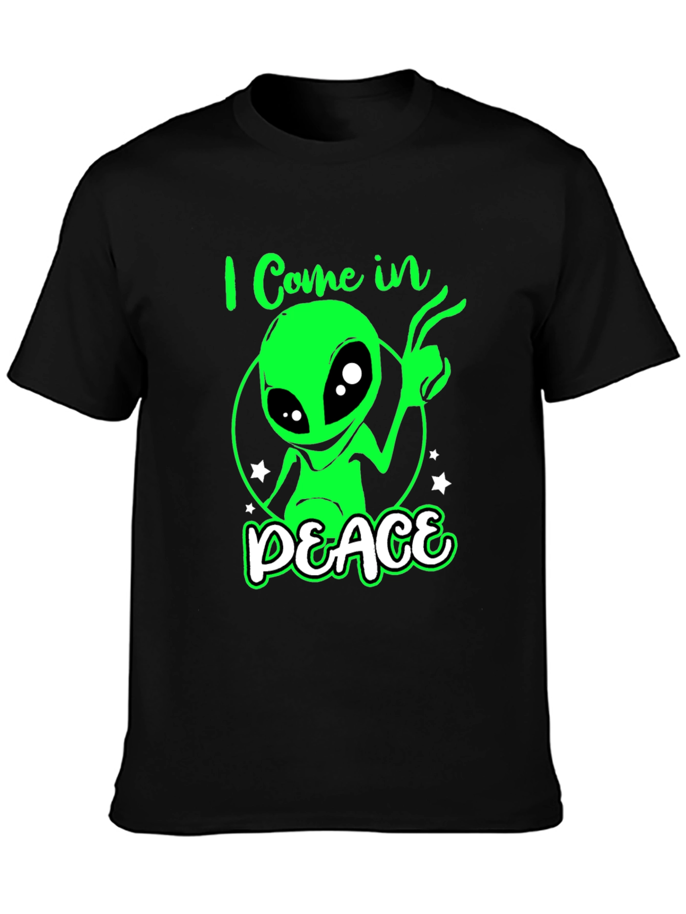 I Come In Peace Alien Graphic T-Shirt
