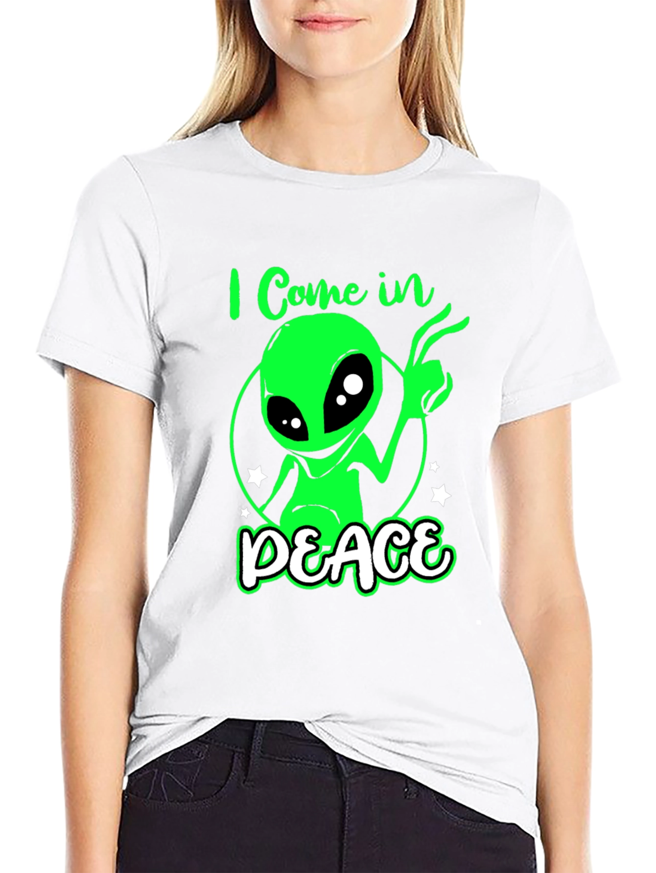 I Come In Peace Alien Graphic T-Shirt