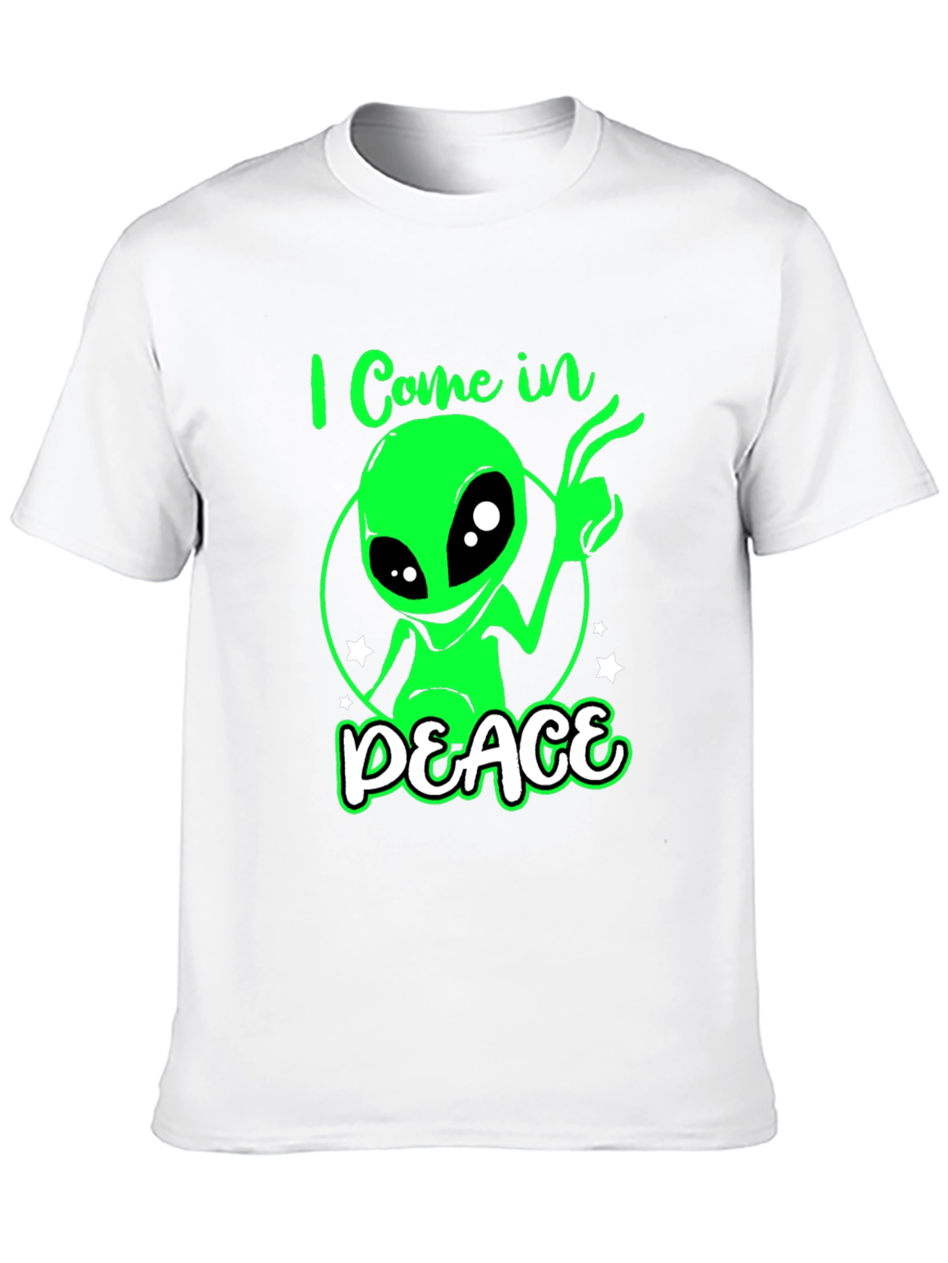 I Come In Peace Alien Graphic T-Shirt