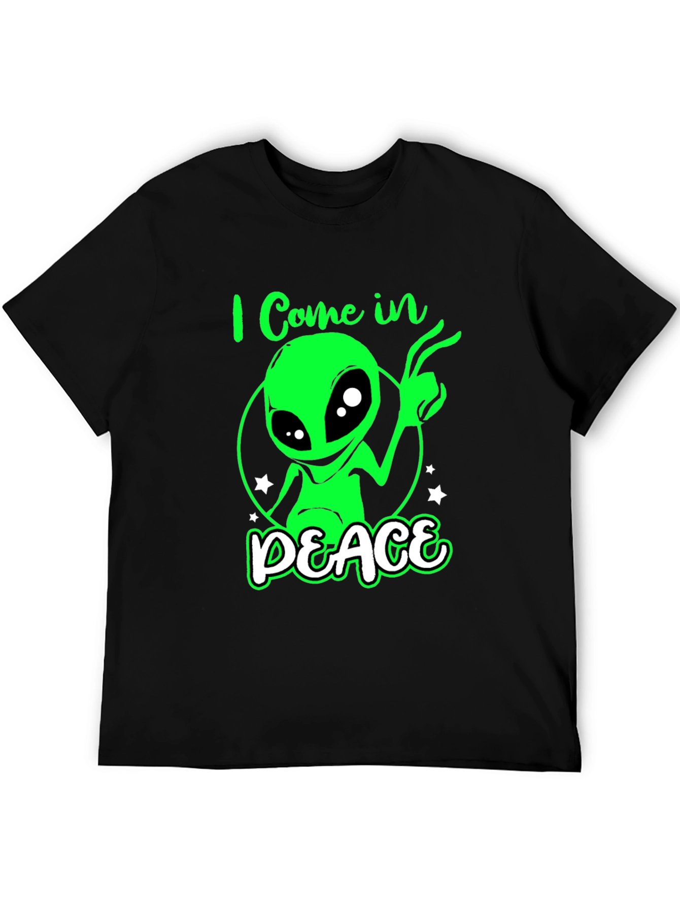 I Come In Peace Alien Graphic T-Shirt