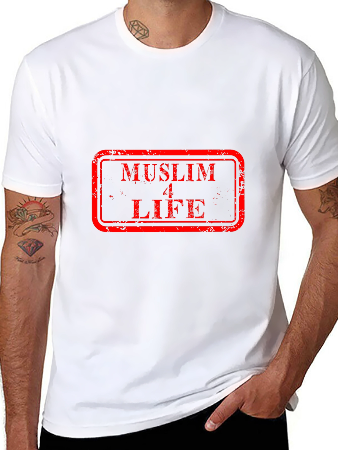 Muslim 4 Life Graphic Tee - Black Cotton T-Shirt