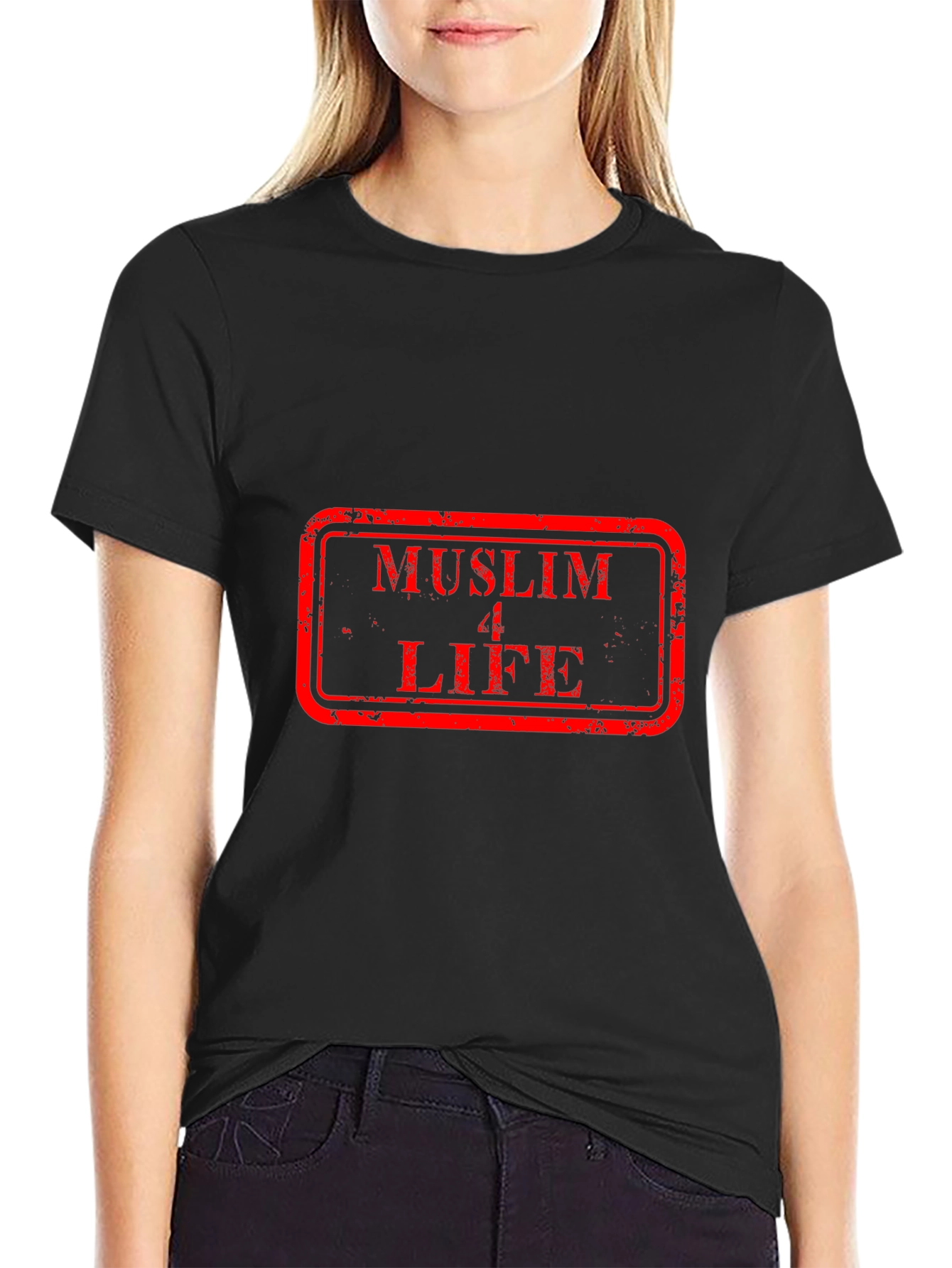 Muslim 4 Life Graphic Tee - Black Cotton T-Shirt