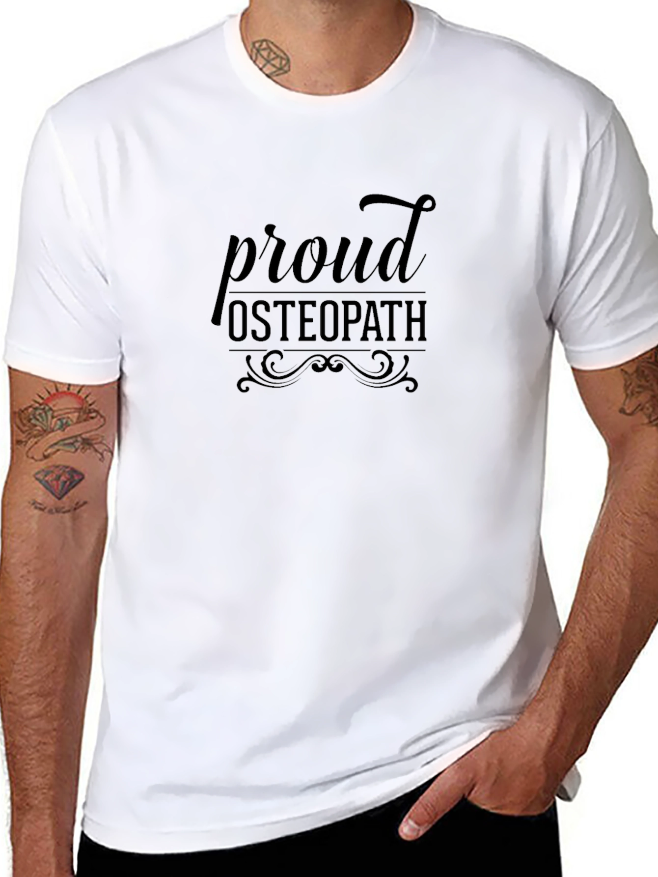 Proud Osteopath T-Shirt - Black Graphic Tee