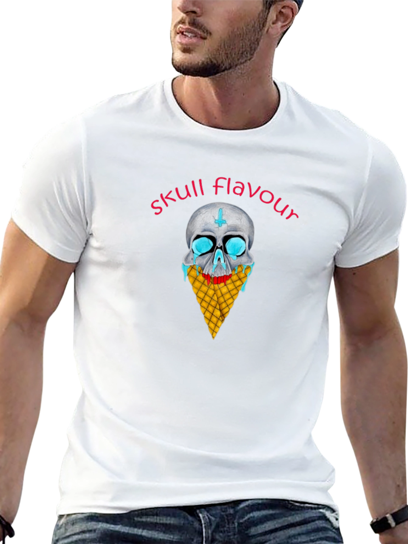 Skull Flavour Graphic Tee - Black