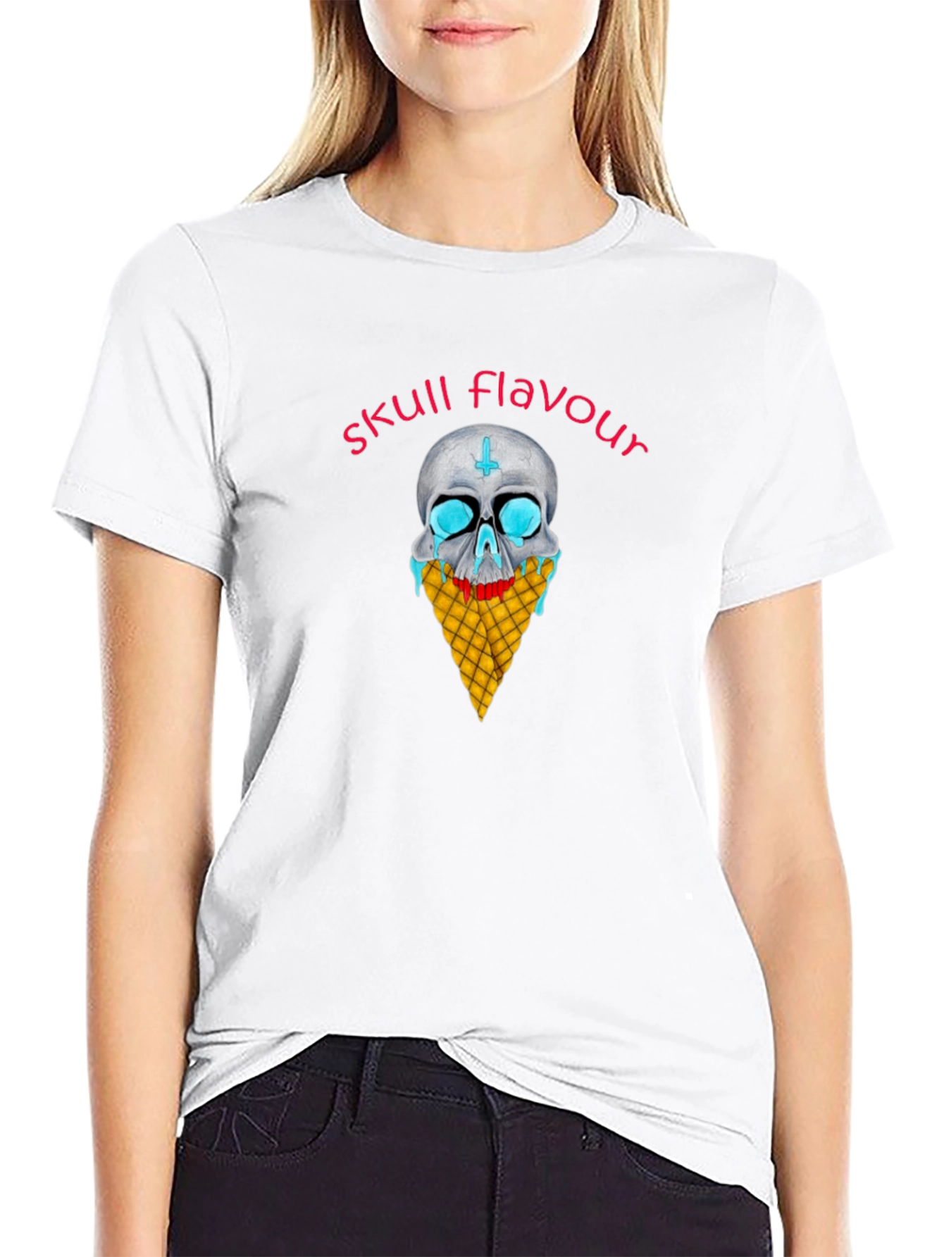 Skull Flavour Graphic Tee - Black