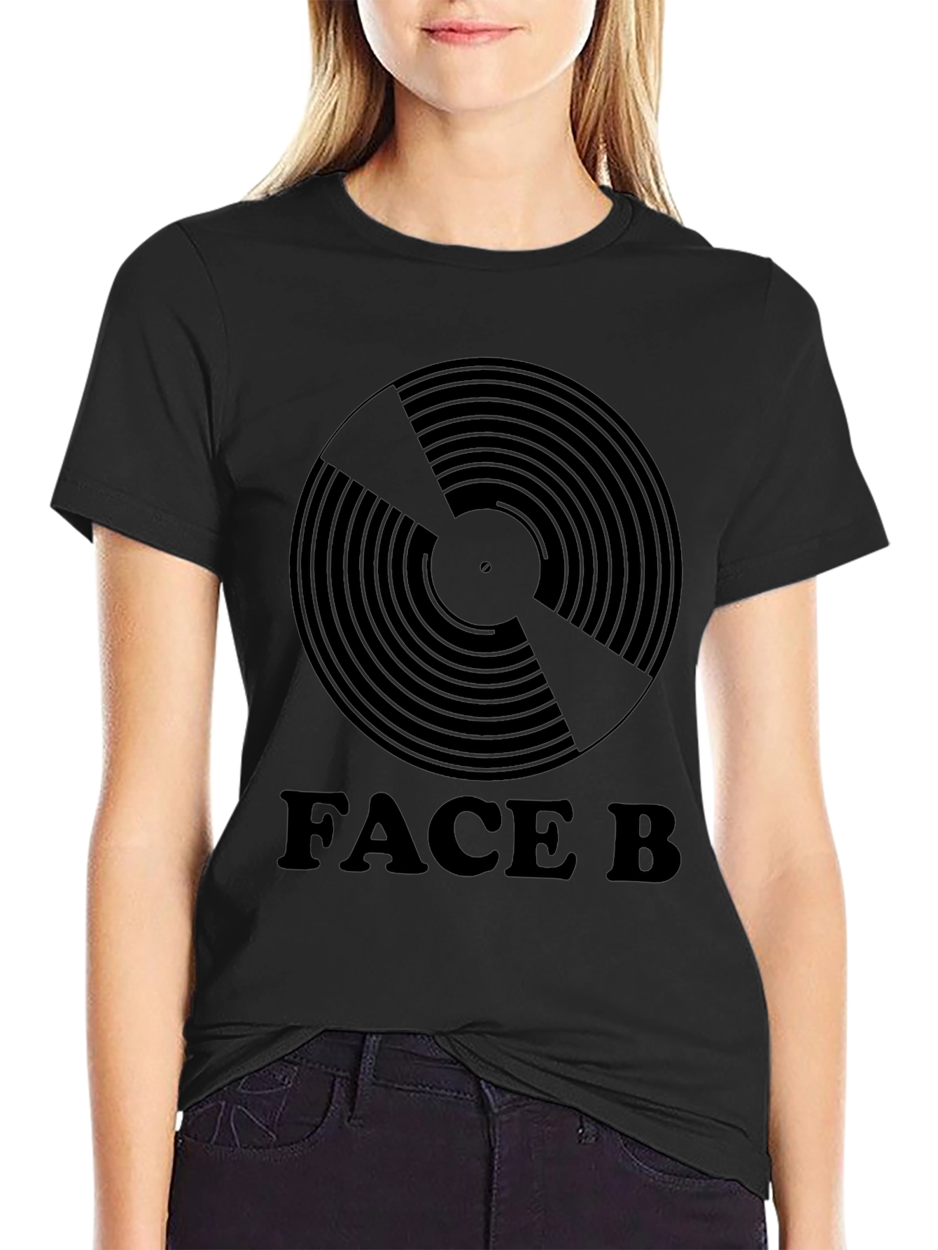 Face B Record Graphic T-Shirt