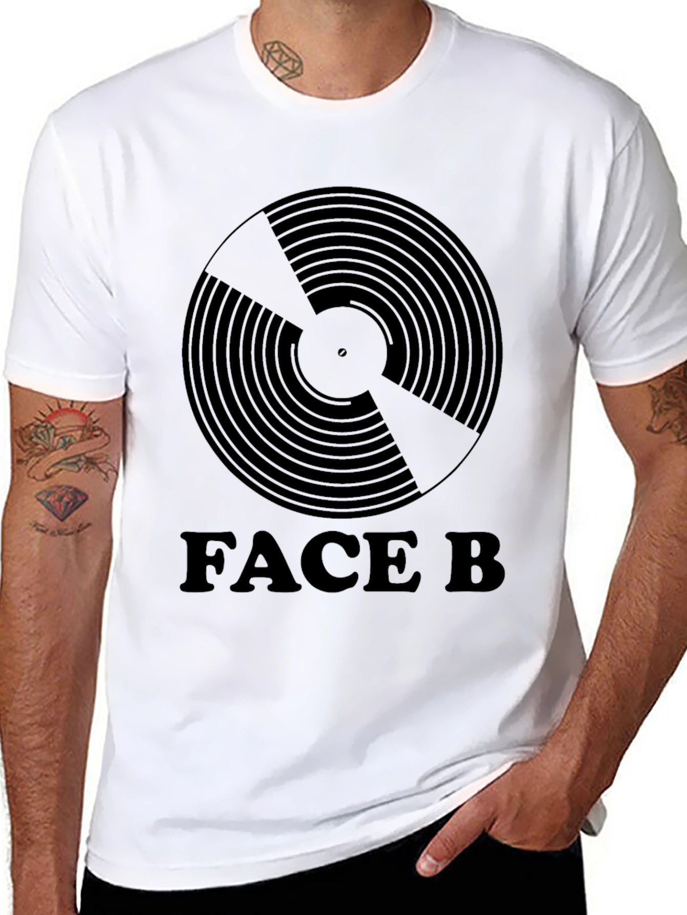 Face B Record Graphic T-Shirt