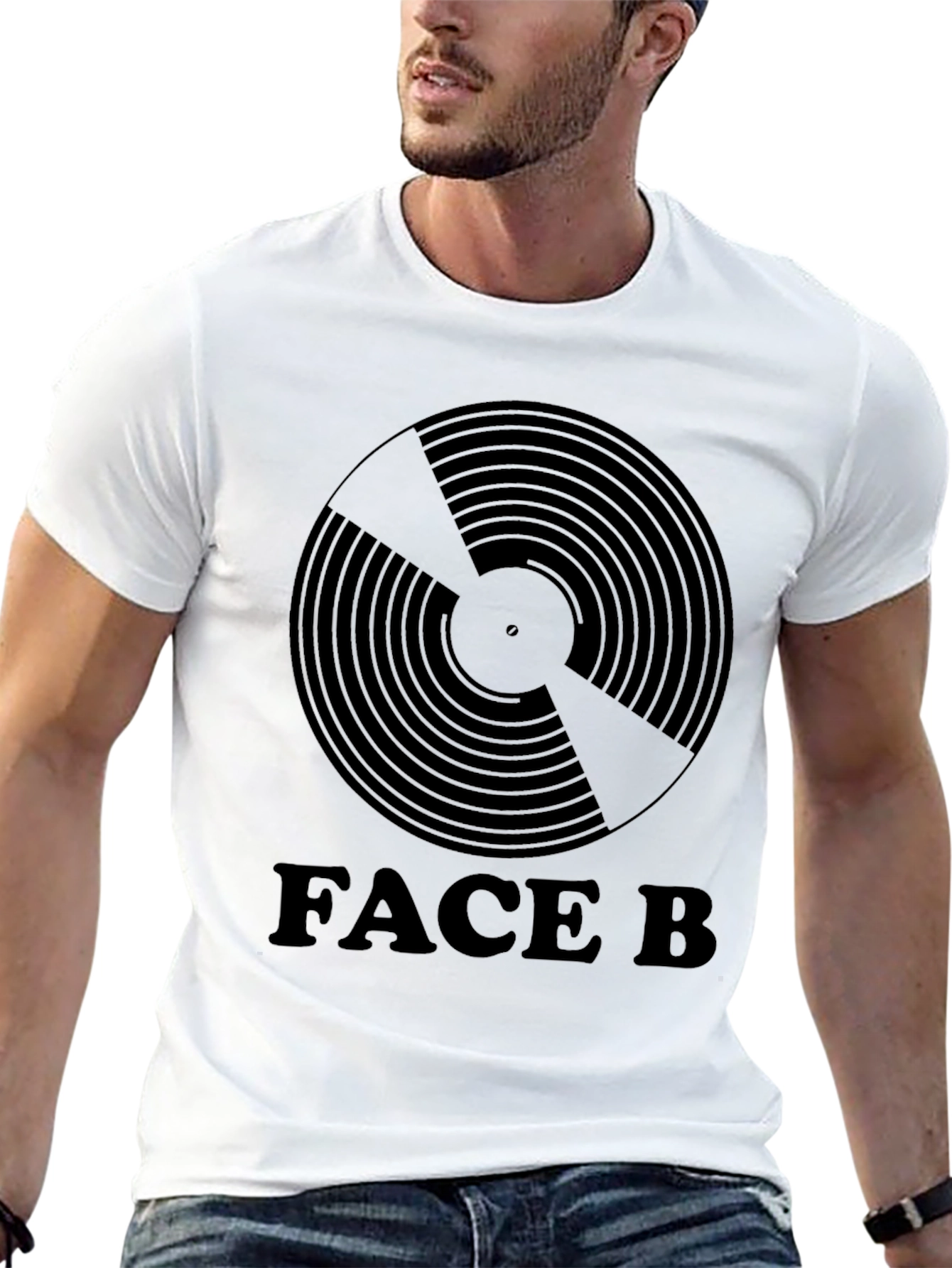 Face B Record Graphic T-Shirt