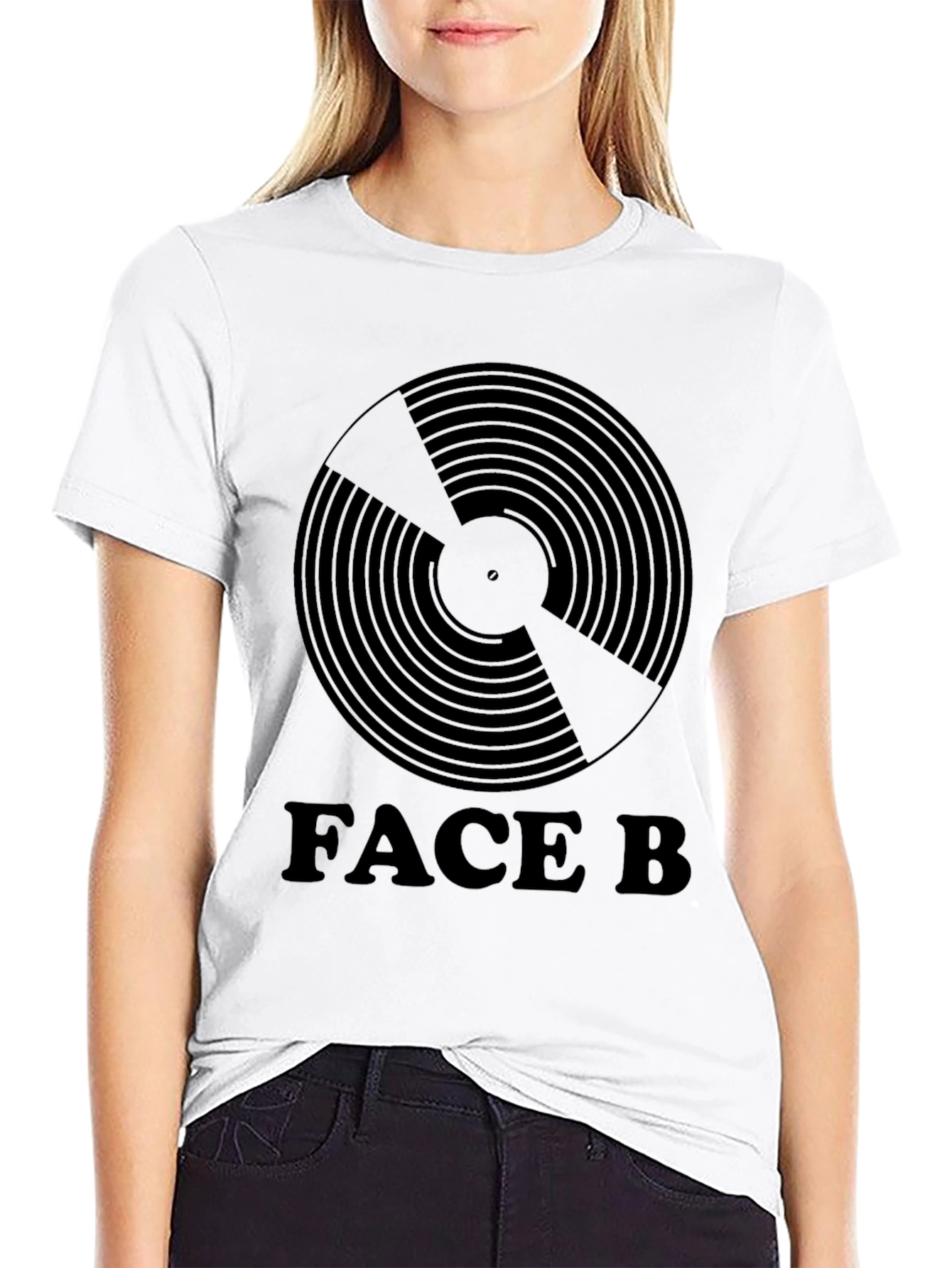 Face B Record Graphic T-Shirt