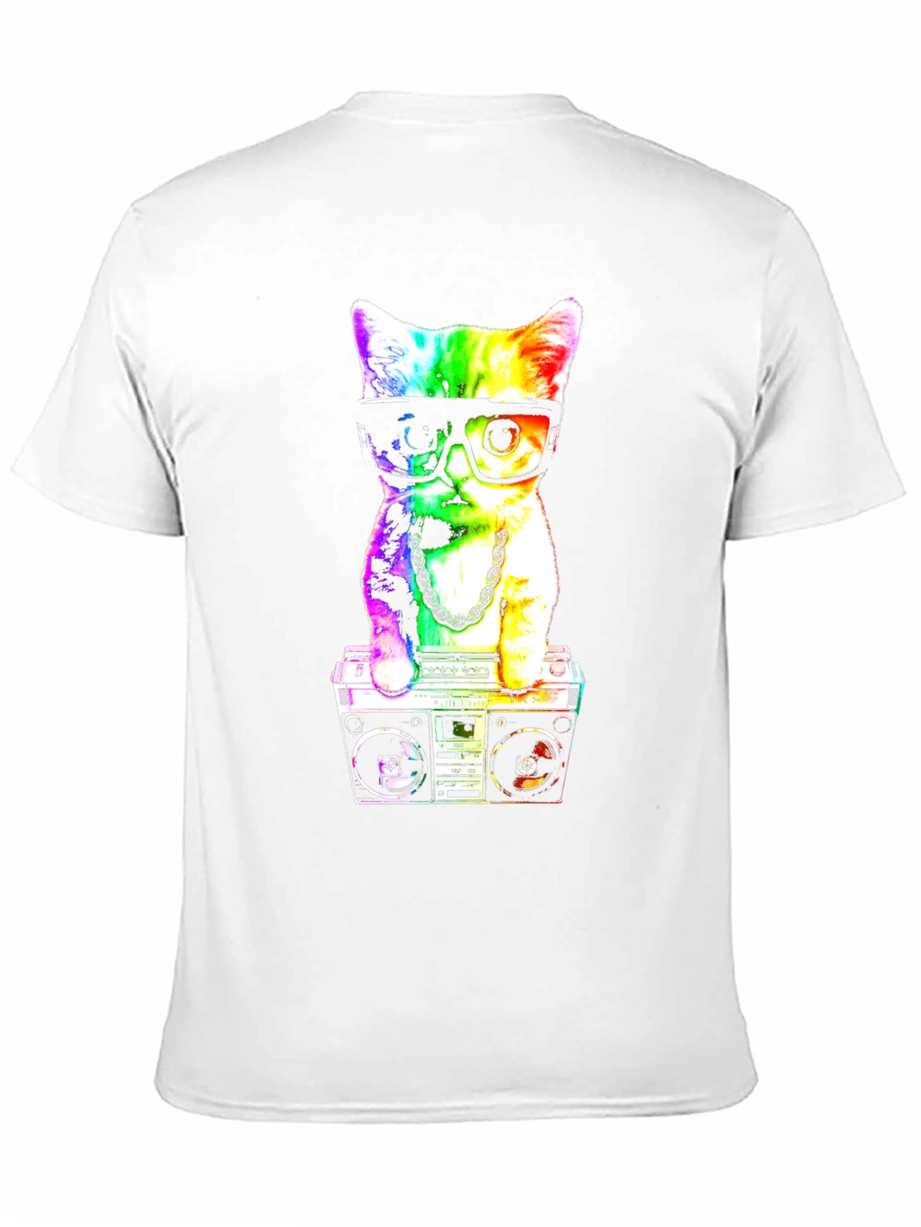 Rainbow Cat Boombox T-Shirt