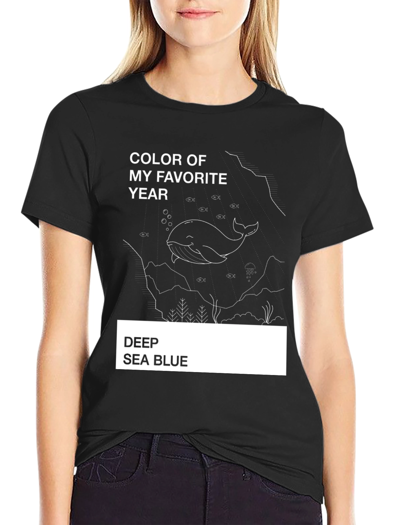 Deep Sea Blue Whale Graphic Tee