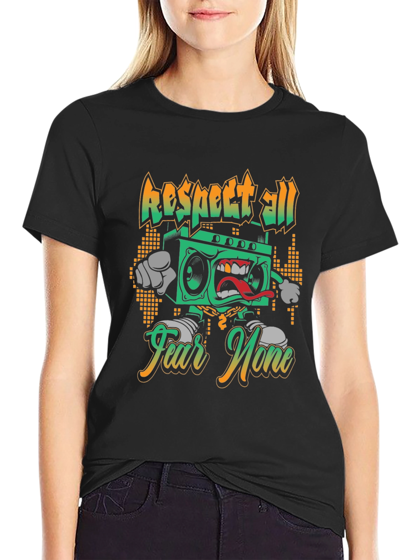 Respect All Fear None Graphic T-Shirt