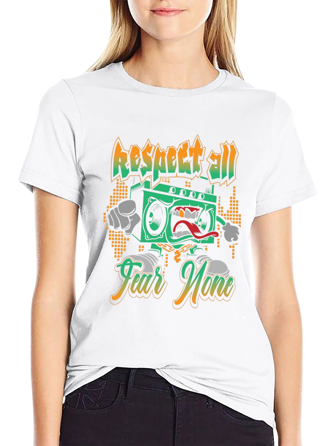 Respect All Fear None Graphic T-Shirt