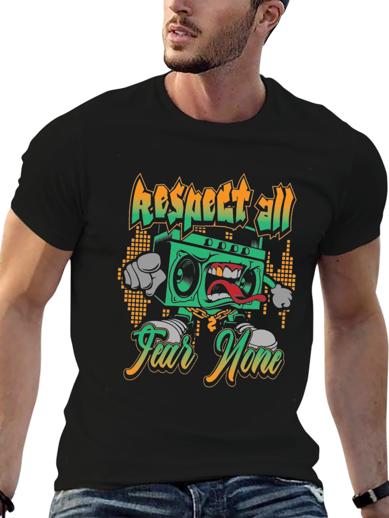 Respect All Fear None Graphic T-Shirt