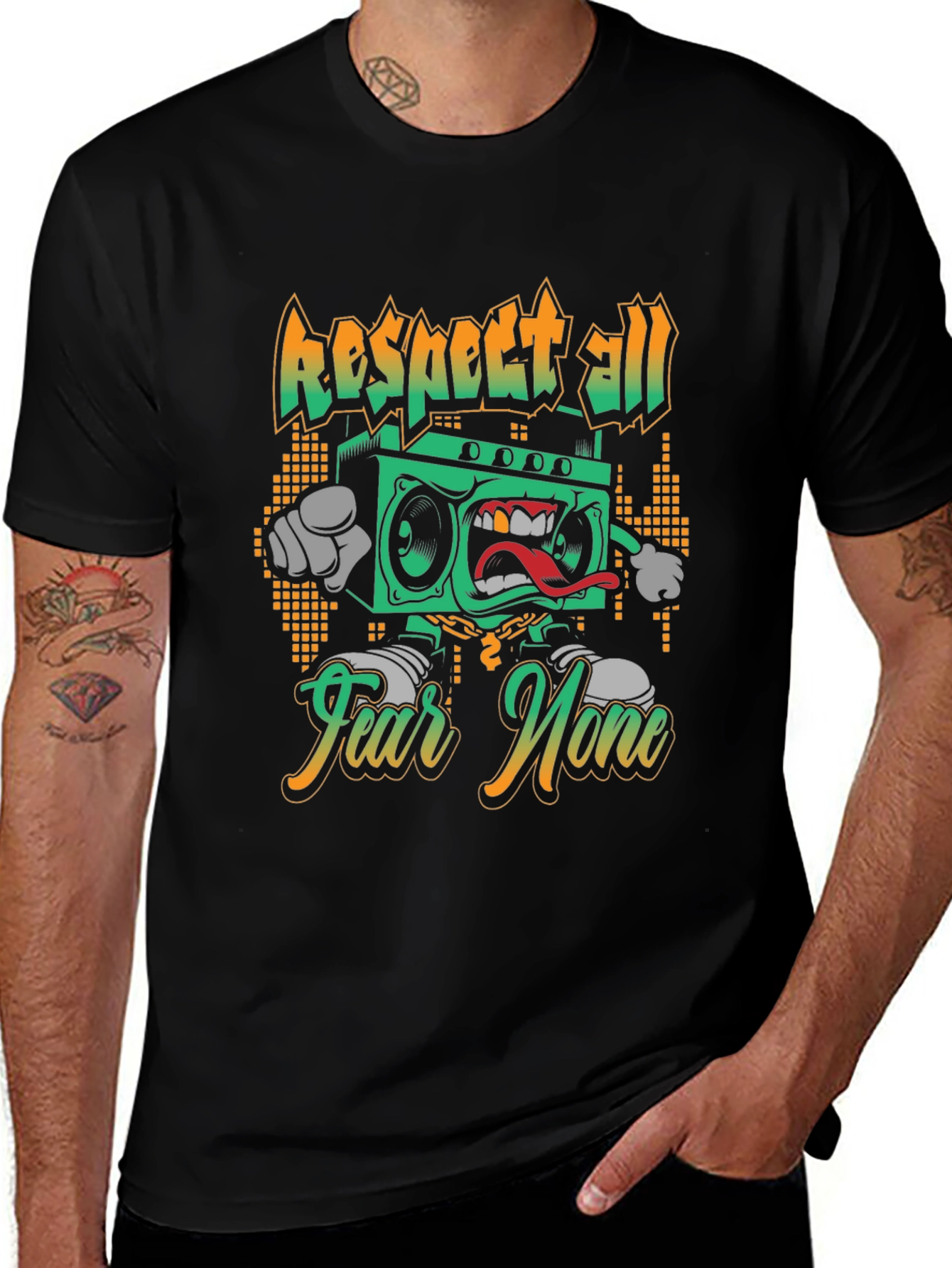 Respect All Fear None Graphic T-Shirt